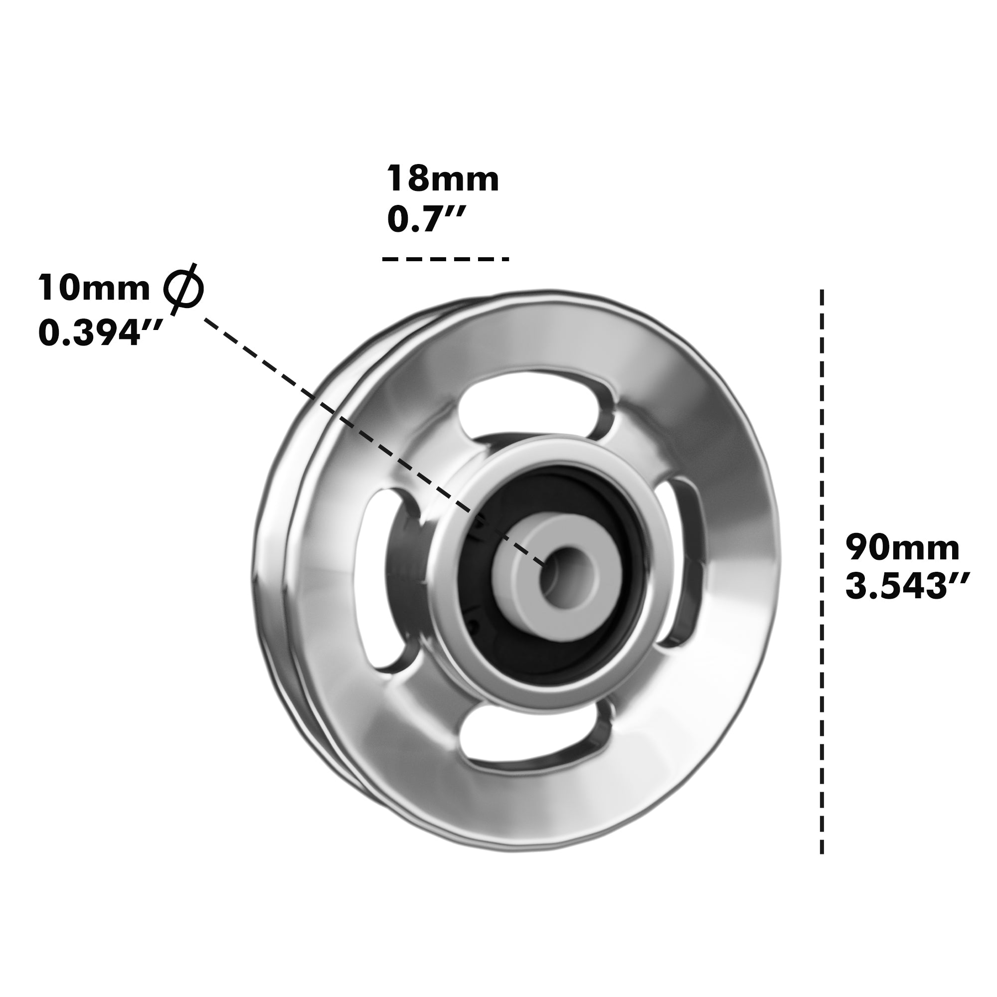 ALUMINUM PULLEY WHEELS & UPGRADE KITS-90MM/3.54"