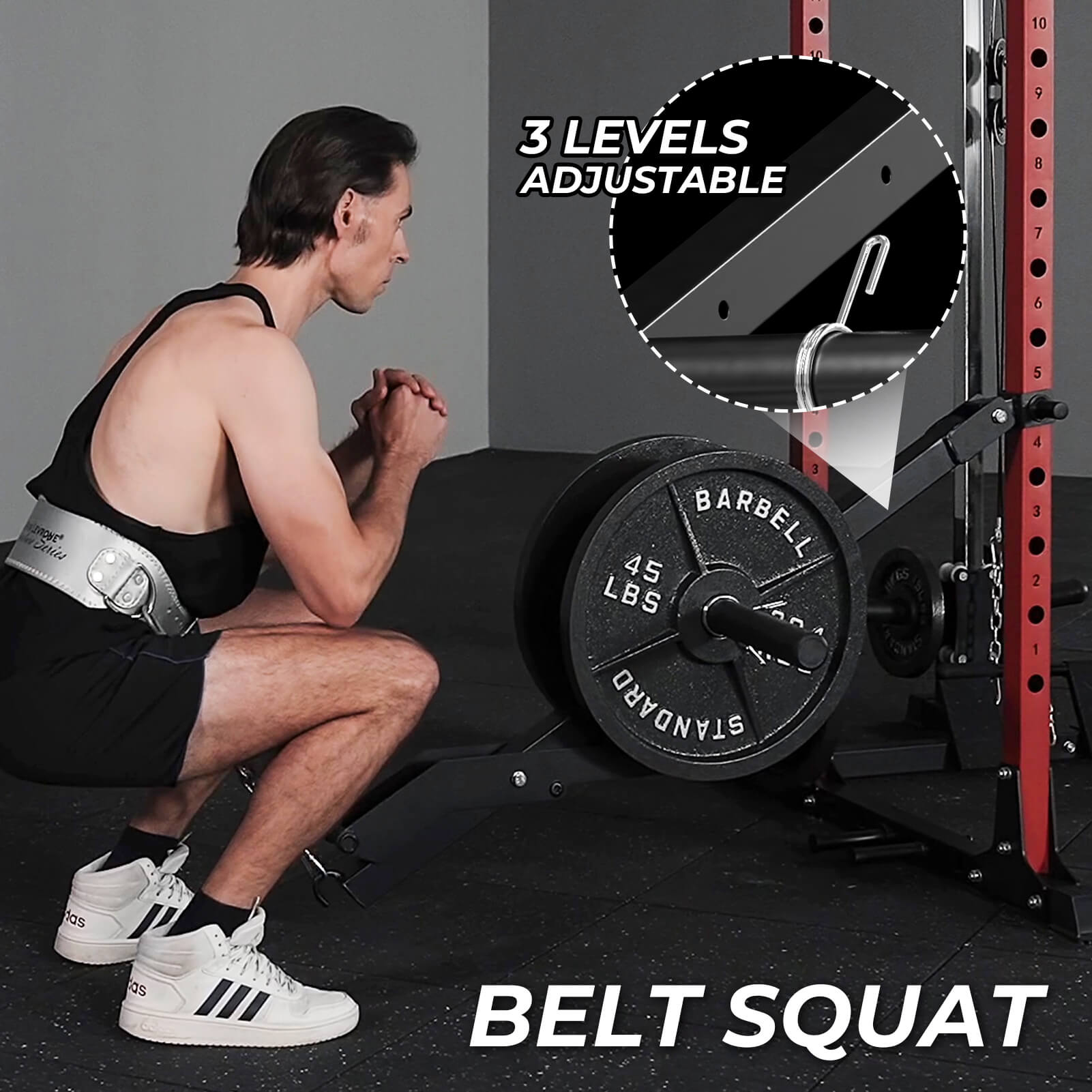 Belt Squat Rack Attachment