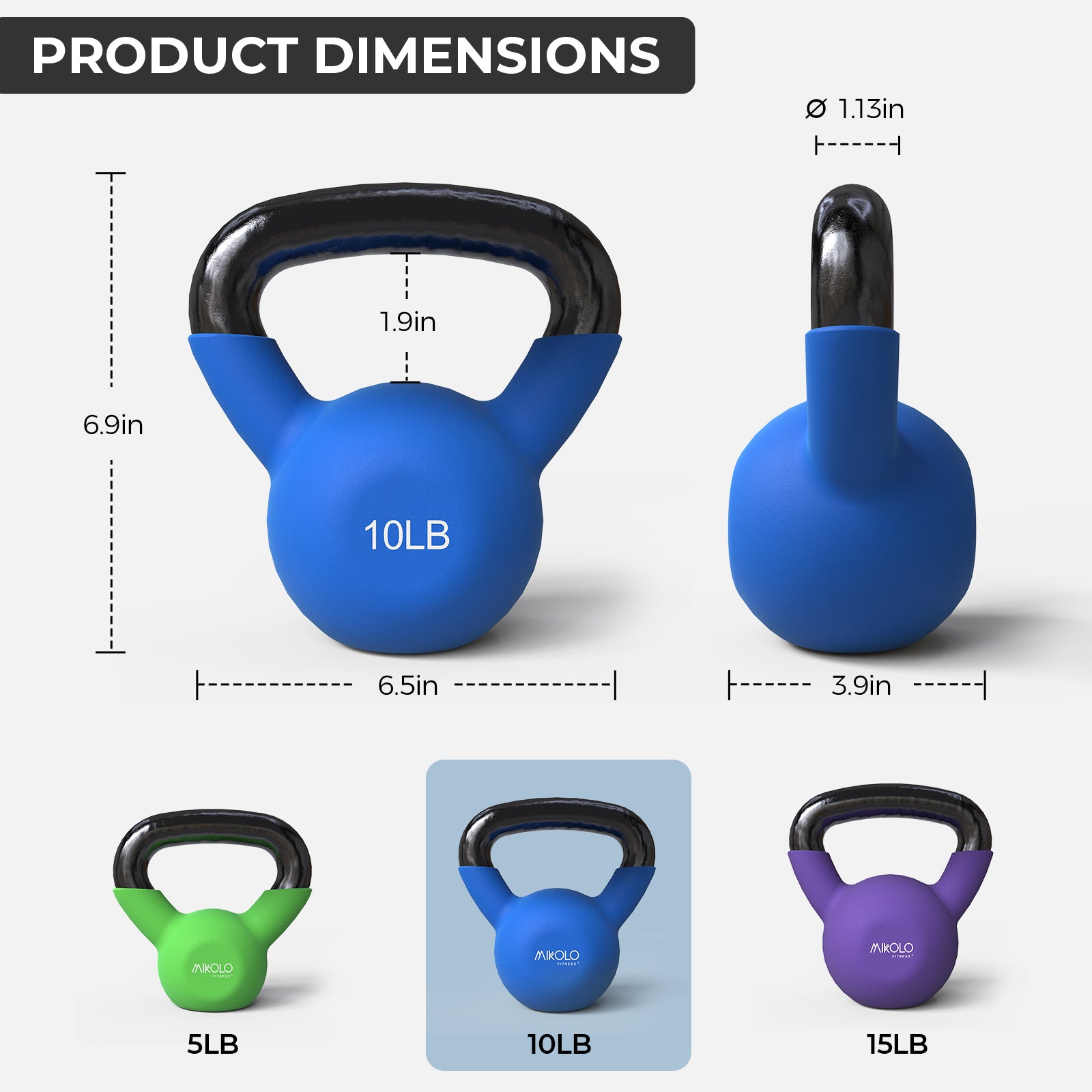 KB03 Cast Iron Kettlebell - MIKOLO