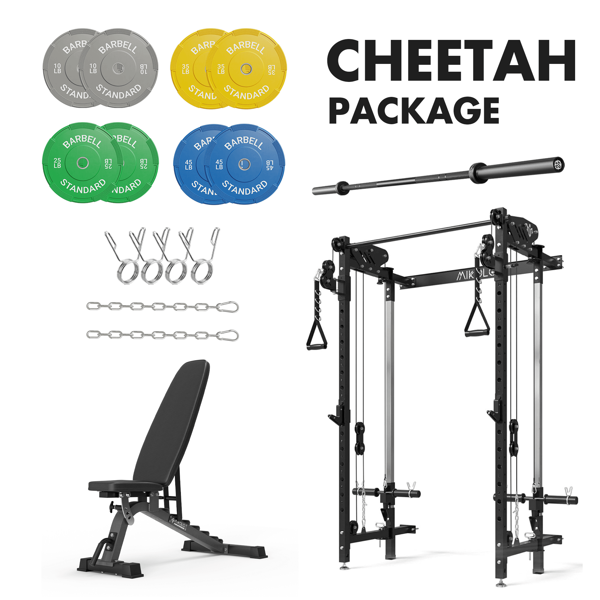 Mikolo CHEETAH™ Home Gym Package