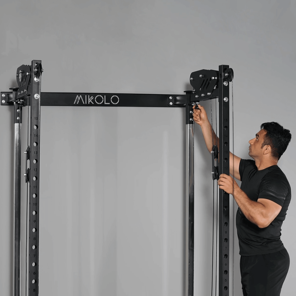 Wall Racking Strength CHEETAH™ Wall Mounted Folding Power Rack Functional Trainer - MIKOLO