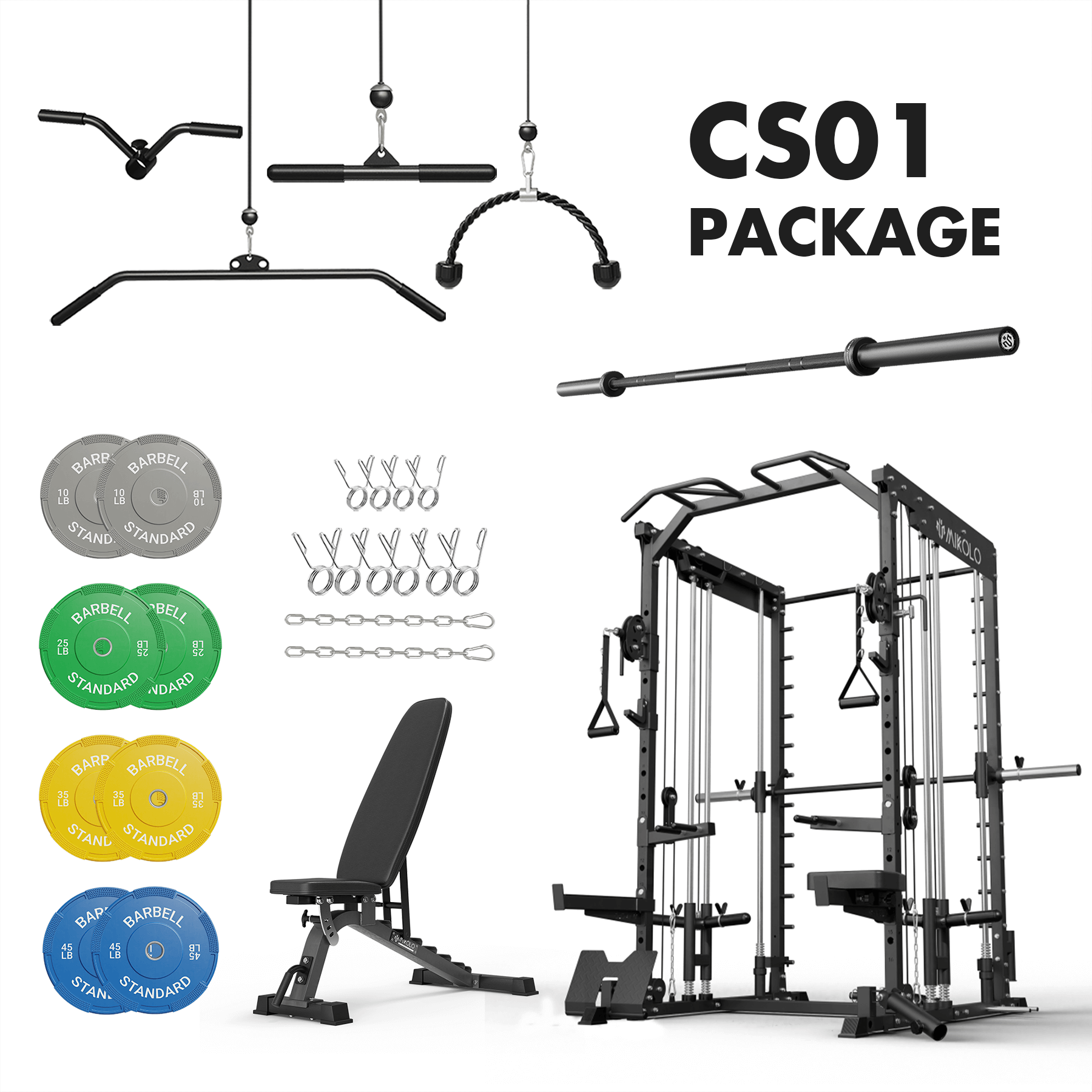 MIKOLO CS01 Home Gym Package