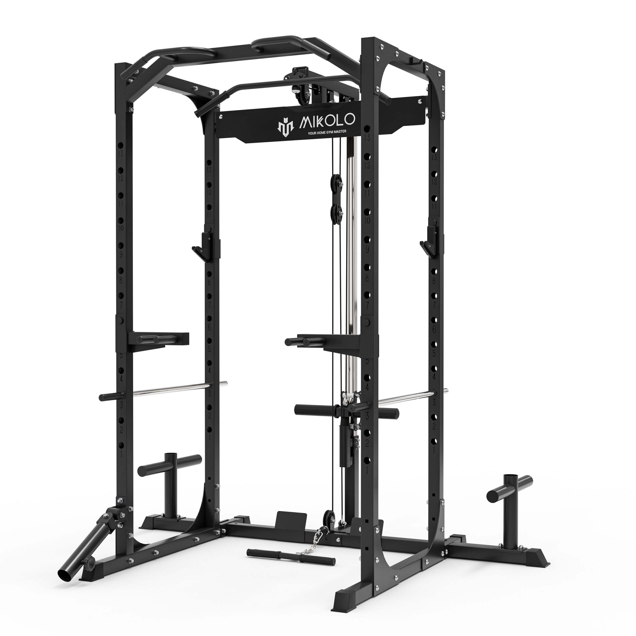 V Fit Small Compact Multi Gym F4 Home Gym Power Rack With Pulley
