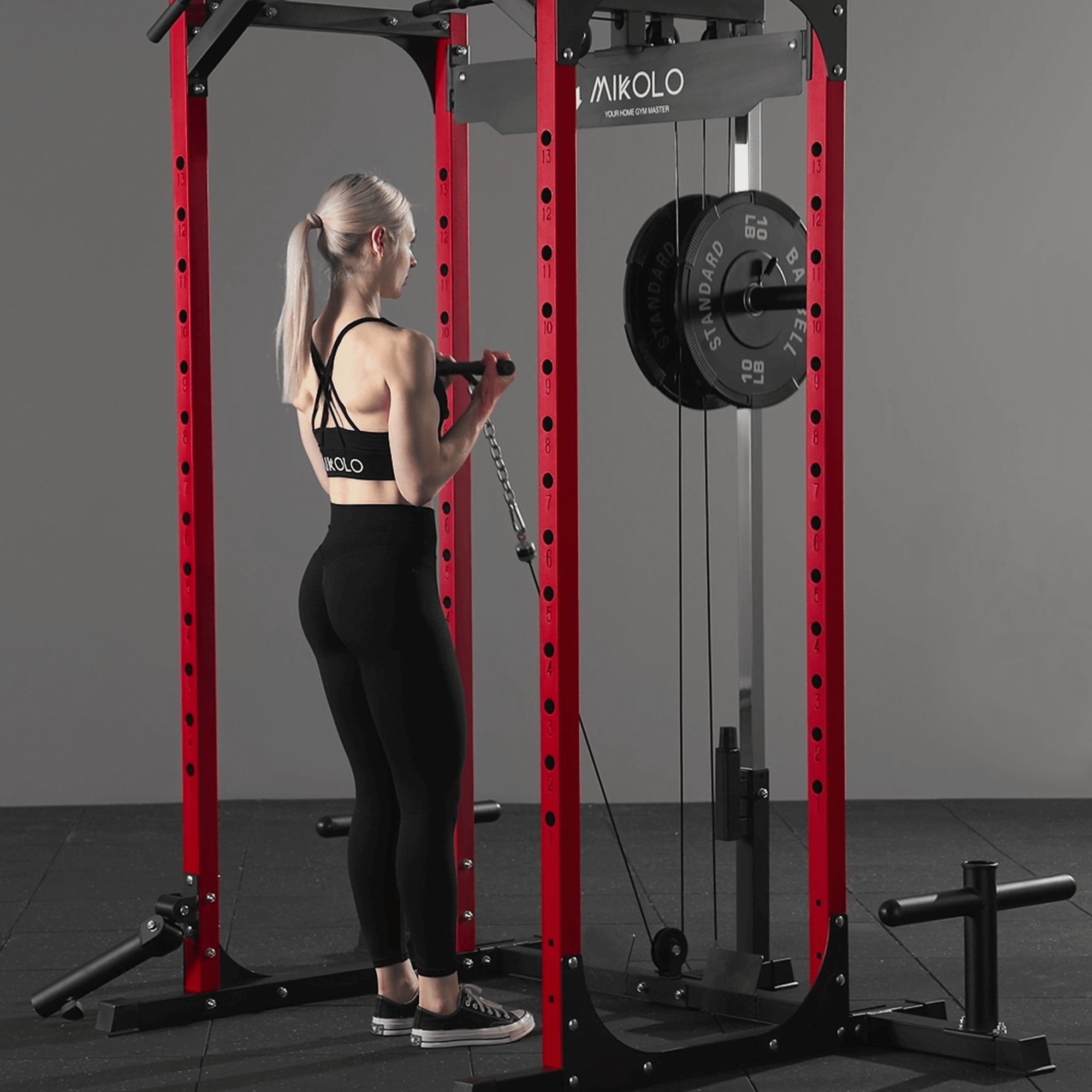 F4 Home Gym Power Rack with Pulley System Mikolo