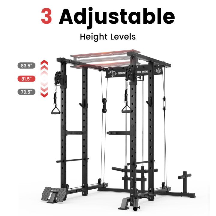 K3 All-In-One Power Rack Functional Trainer