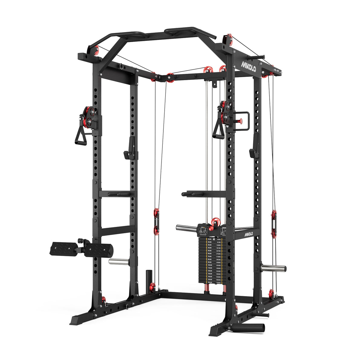 K6-2.0 Elite All-in-One Power Rack Functional Trainer - MIKOLO