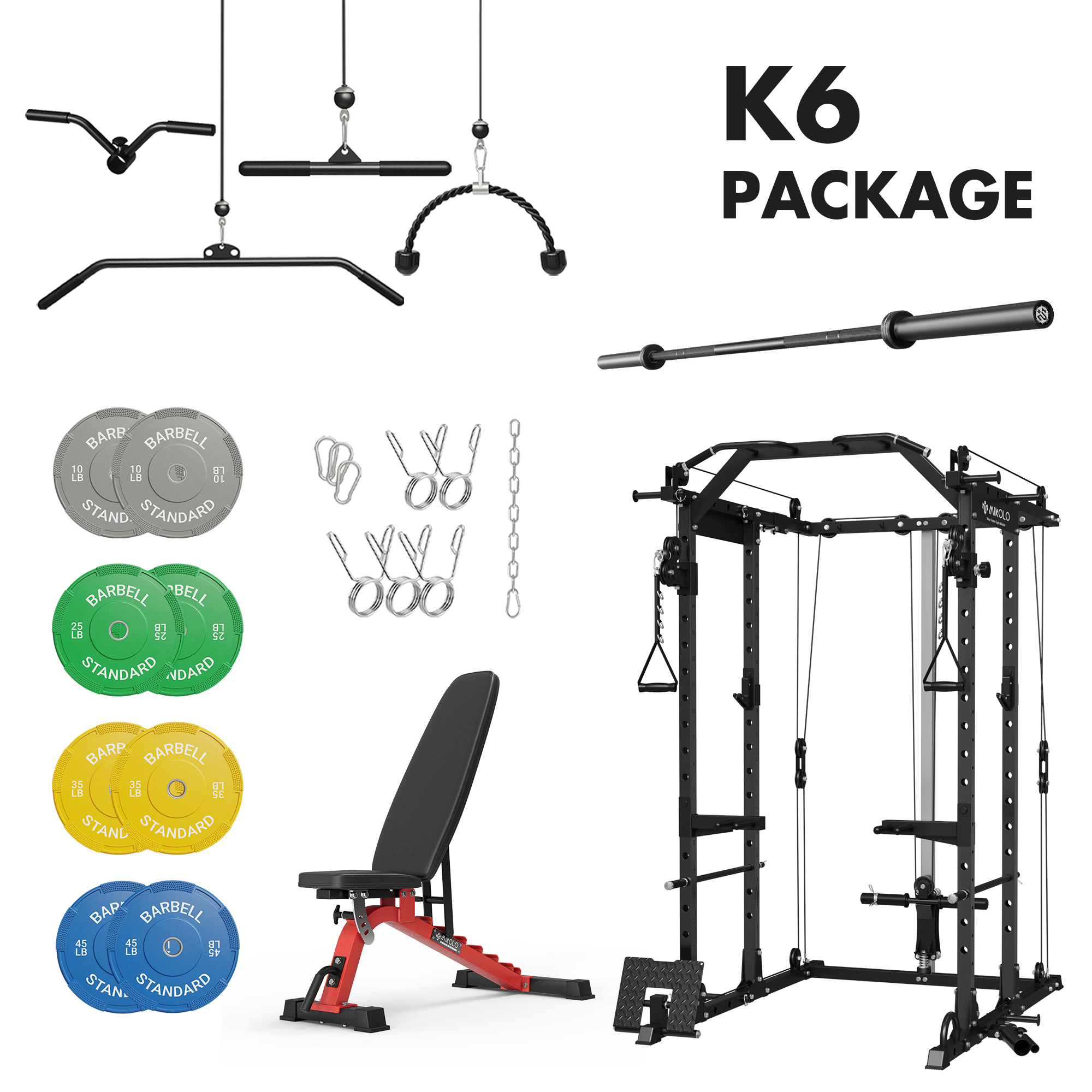 Mikolo K6 Home Gym Package