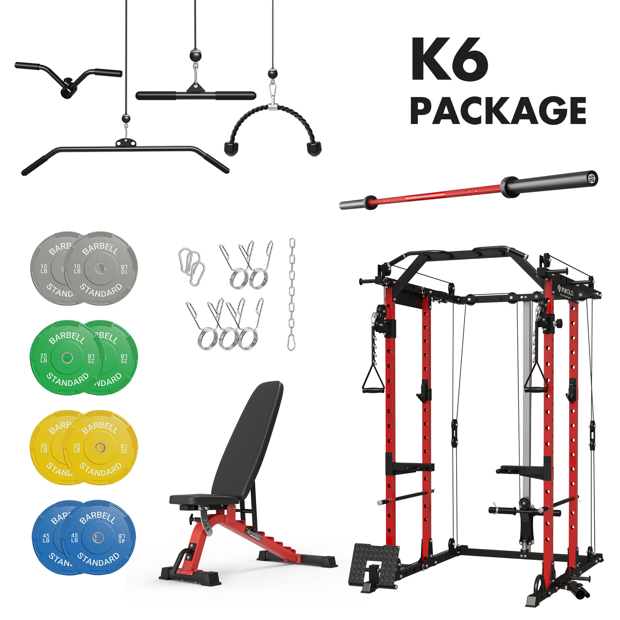 Mikolo K6 Home Gym Package