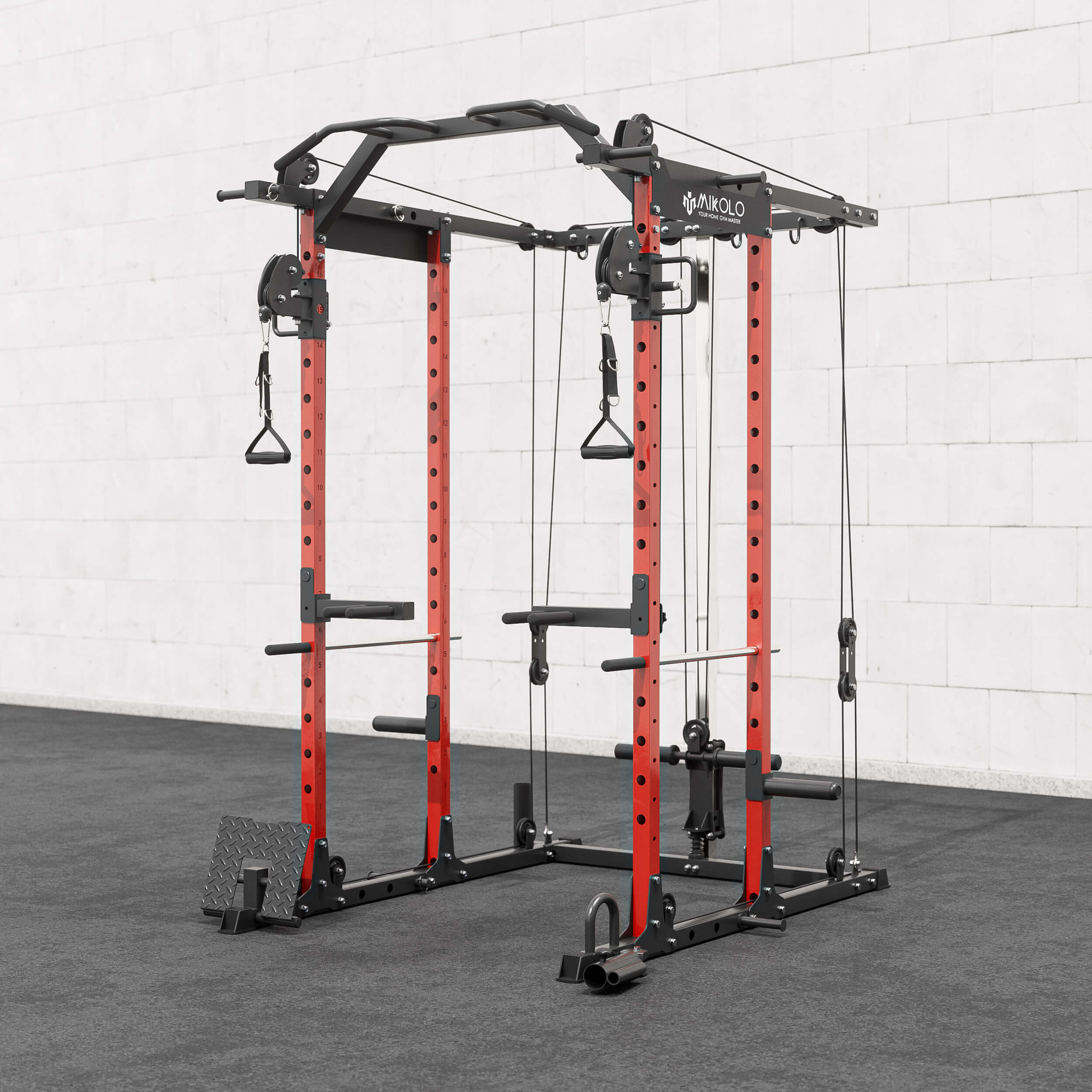 home gym power rack#color_red