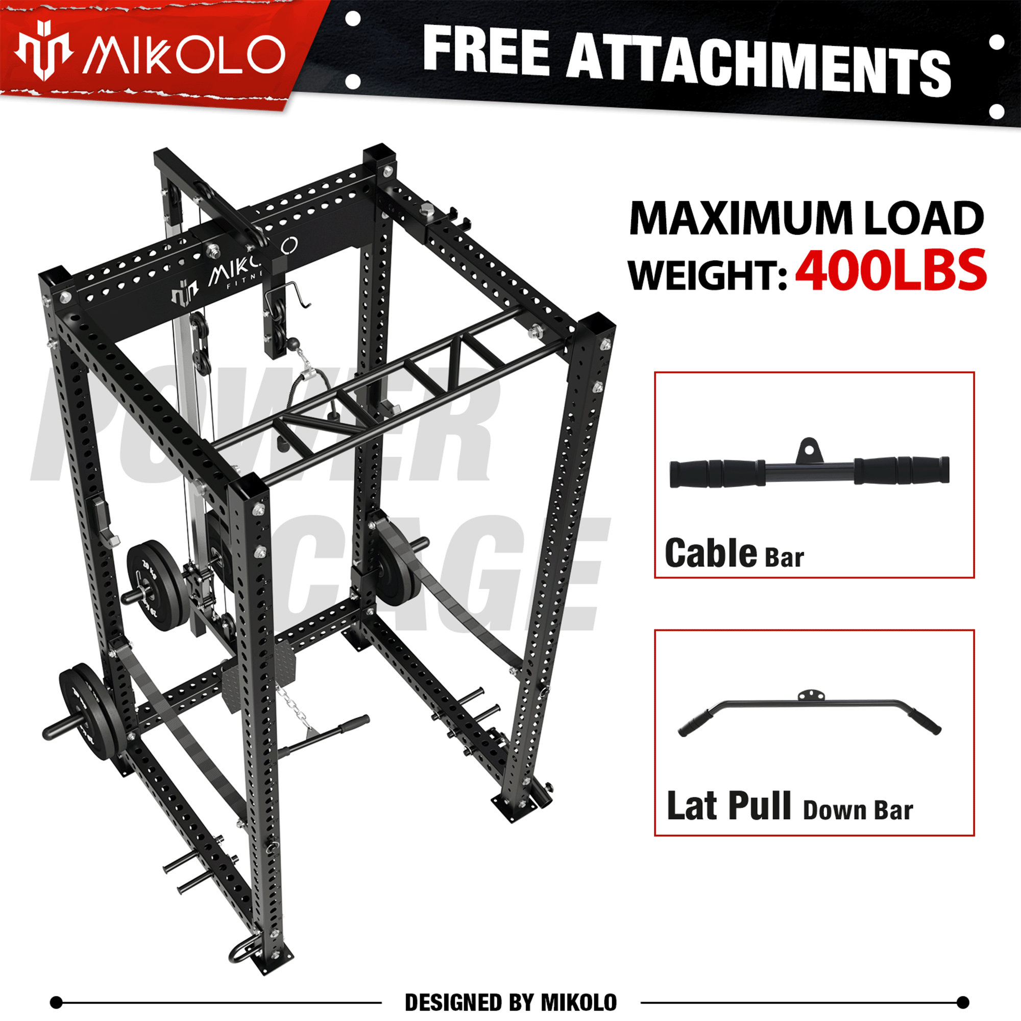 3×3 SERIES  Lat Tower Rack Attachment