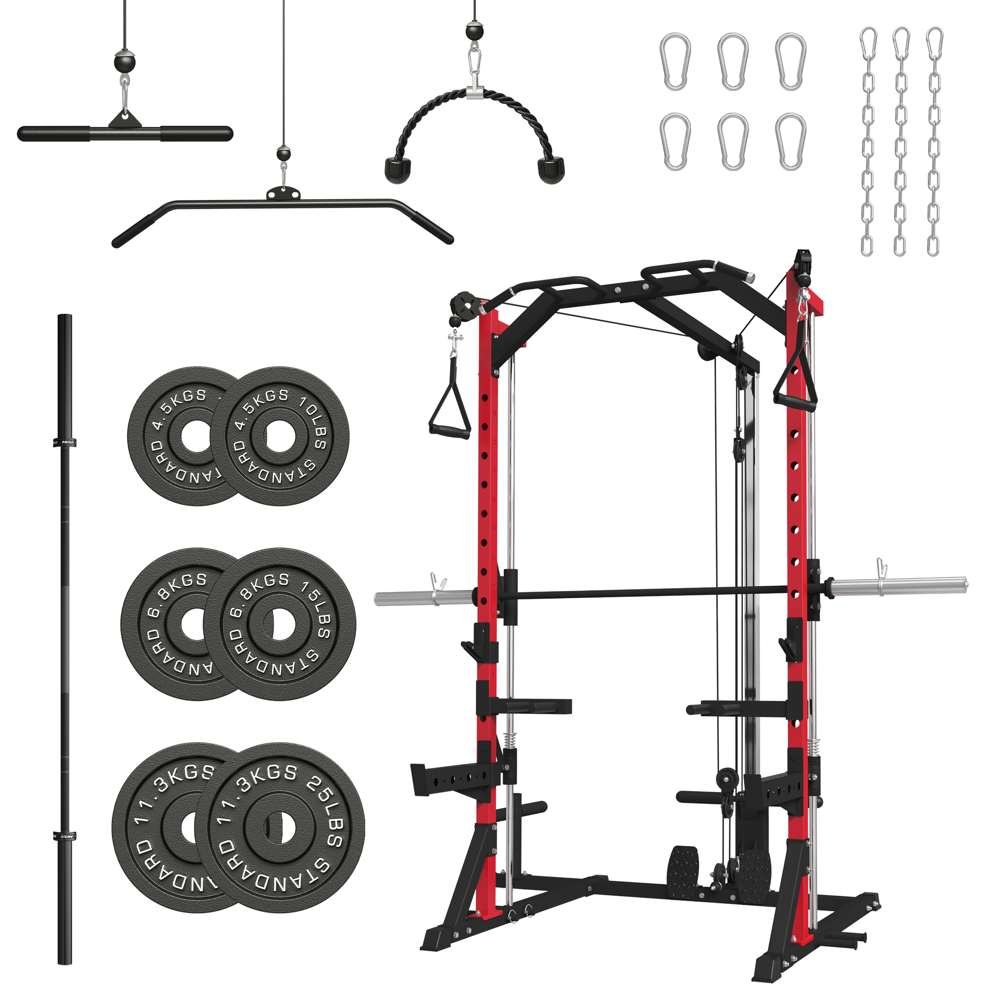 MIKOLO M1 Smith with Barbell and Weights Set