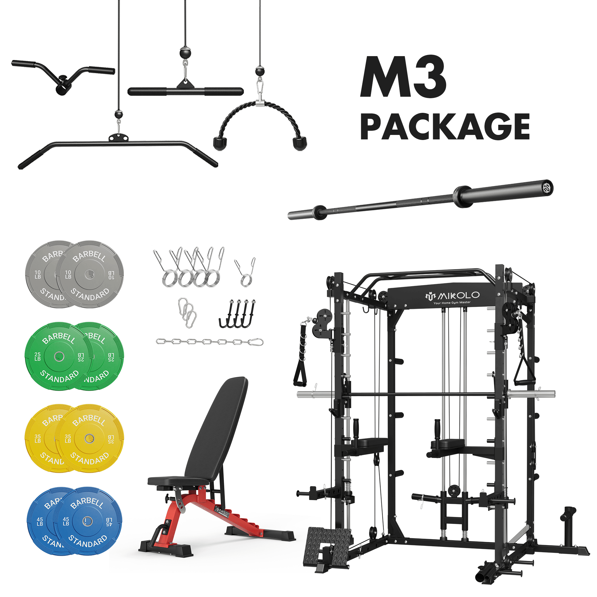 MIKOLO M3 Home Gym Package