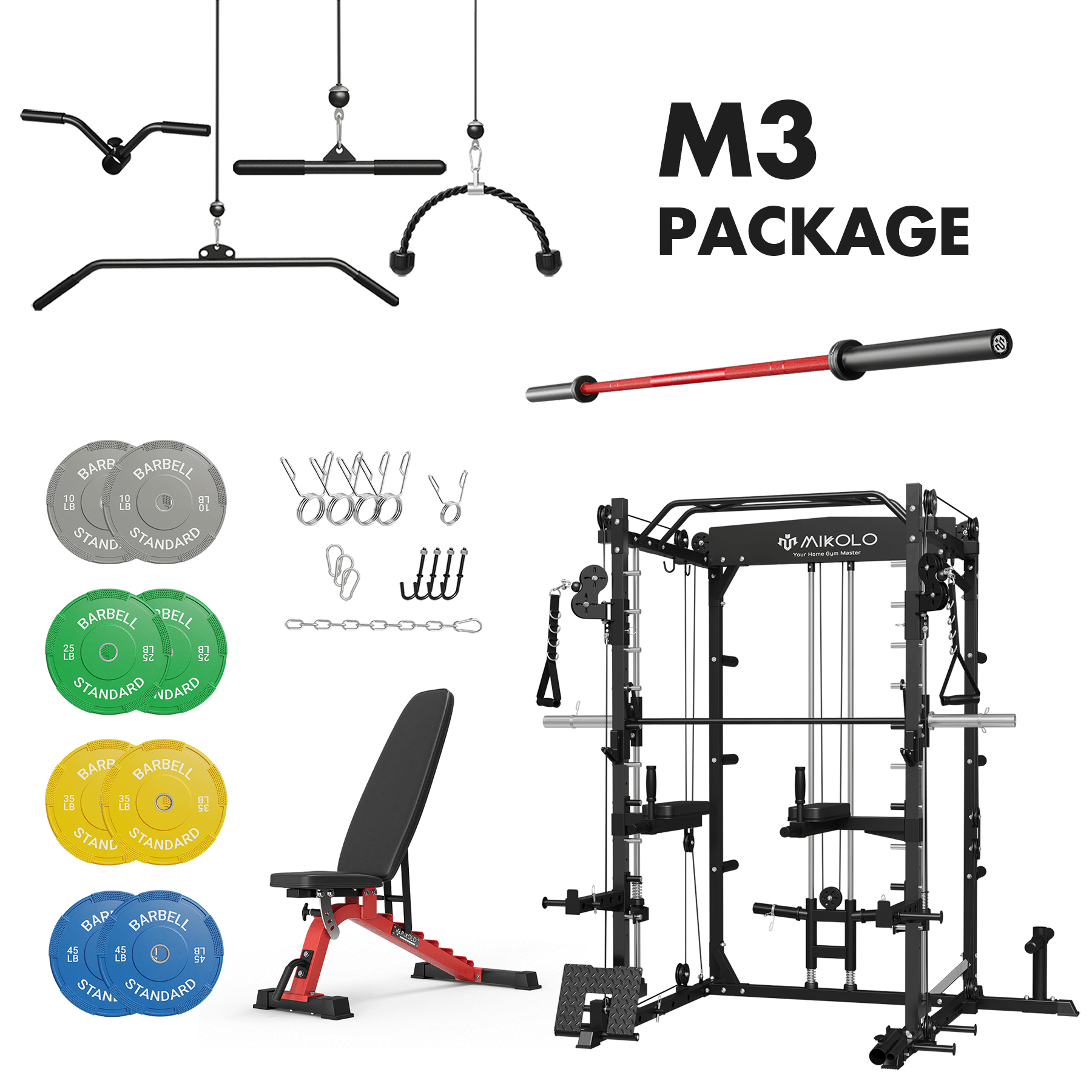 MIKOLO M3 Home Gym Package