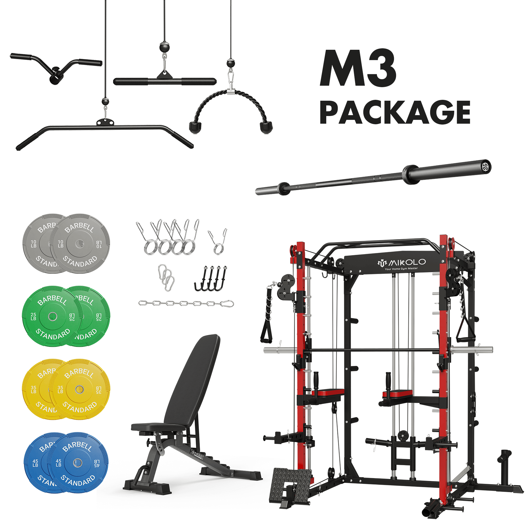 MIKOLO M3 Home Gym Package