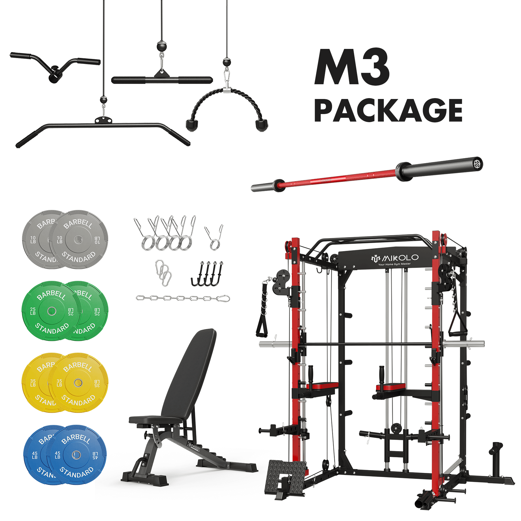 MIKOLO M3 Home Gym Package