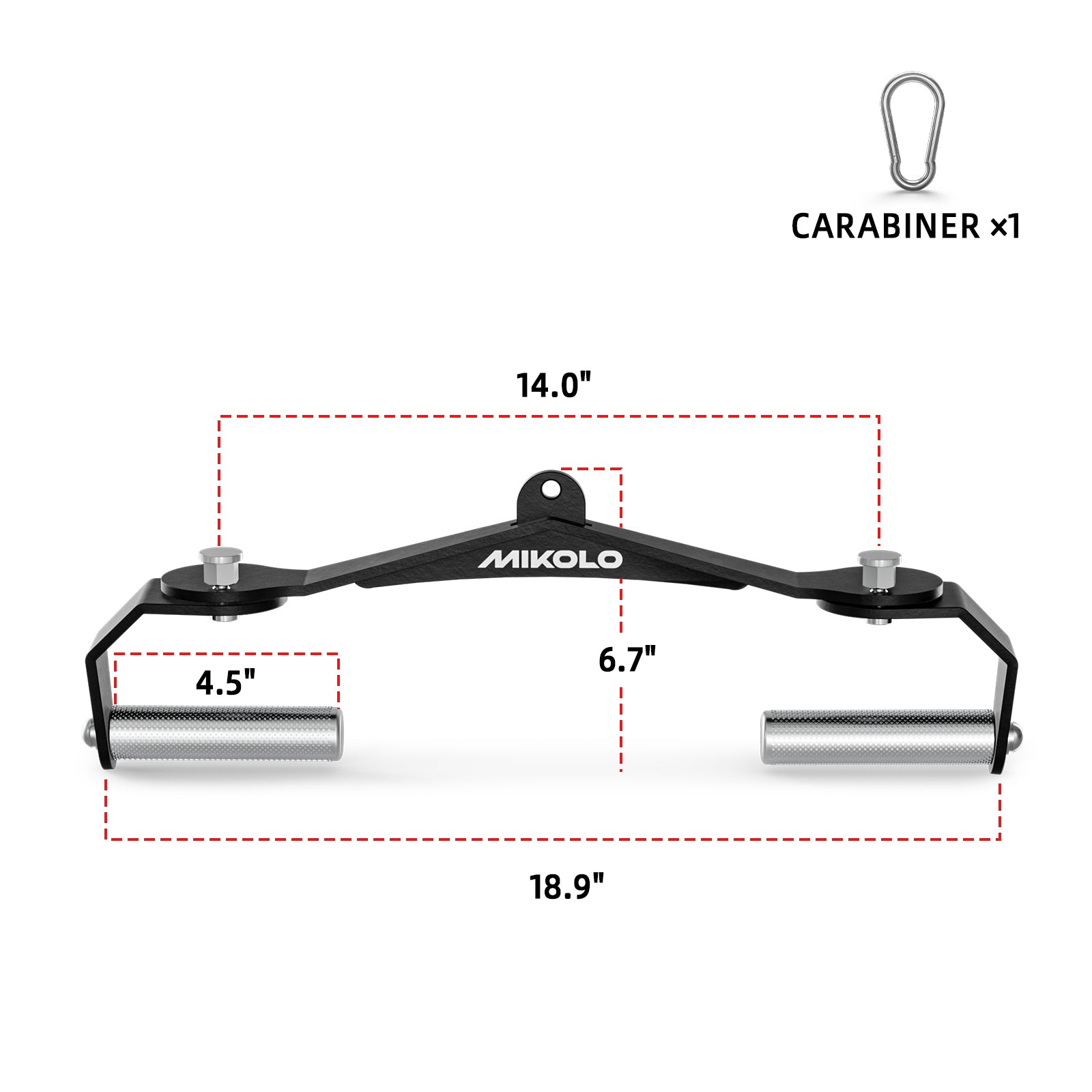 360° Rotating Multi-Grip Lat Pulldown Bar Set