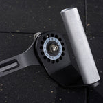Black metal bracket with a textured silver handle and a circular dial numbered 1 to 16 for adjusting angles