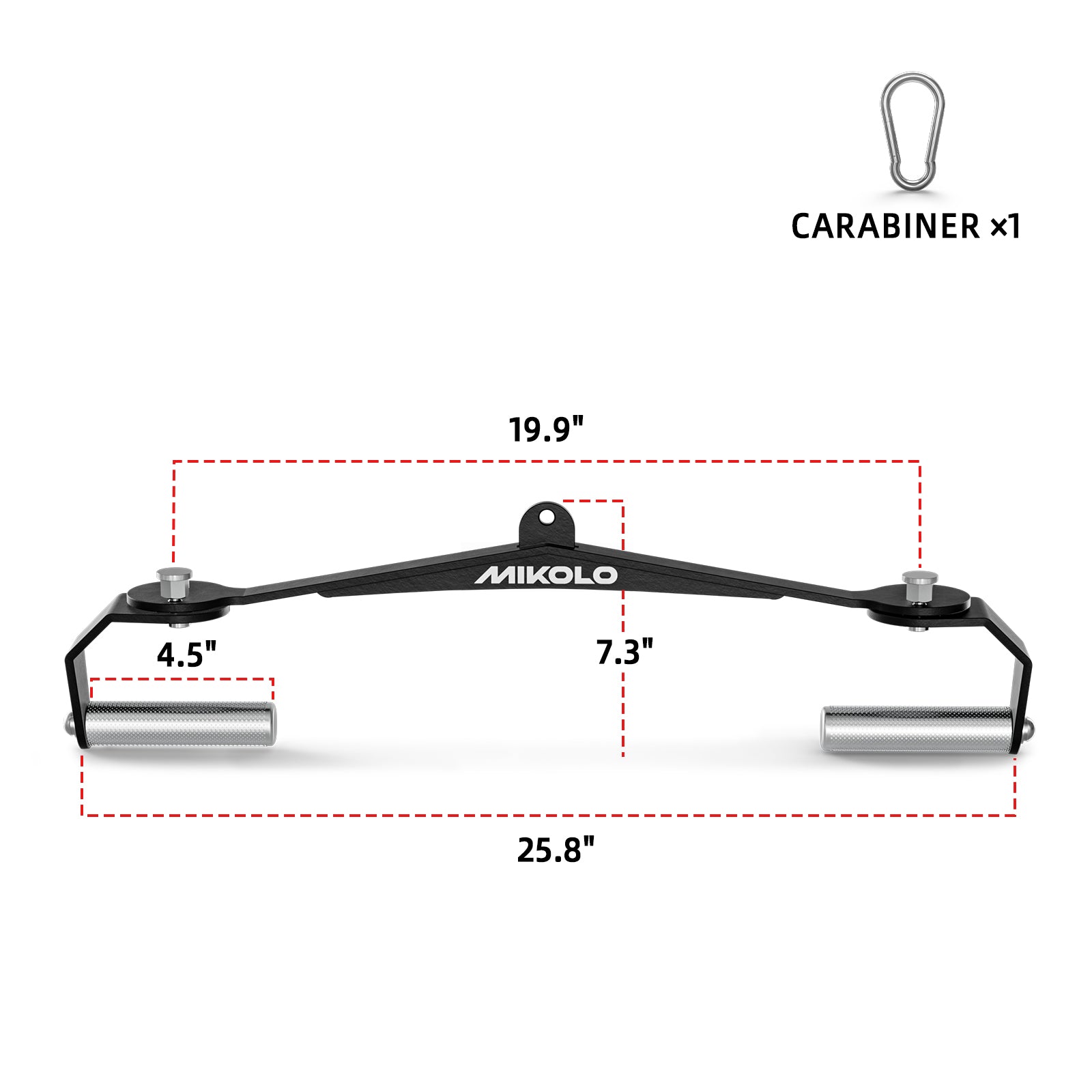 360° Rotating Multi-Grip Lat Pulldown Bar Set