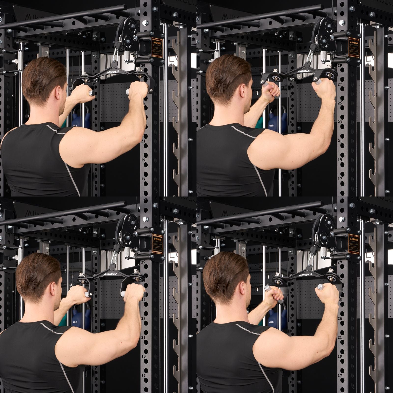 360° Rotating Multi-Grip Lat Pulldown Bar Set
