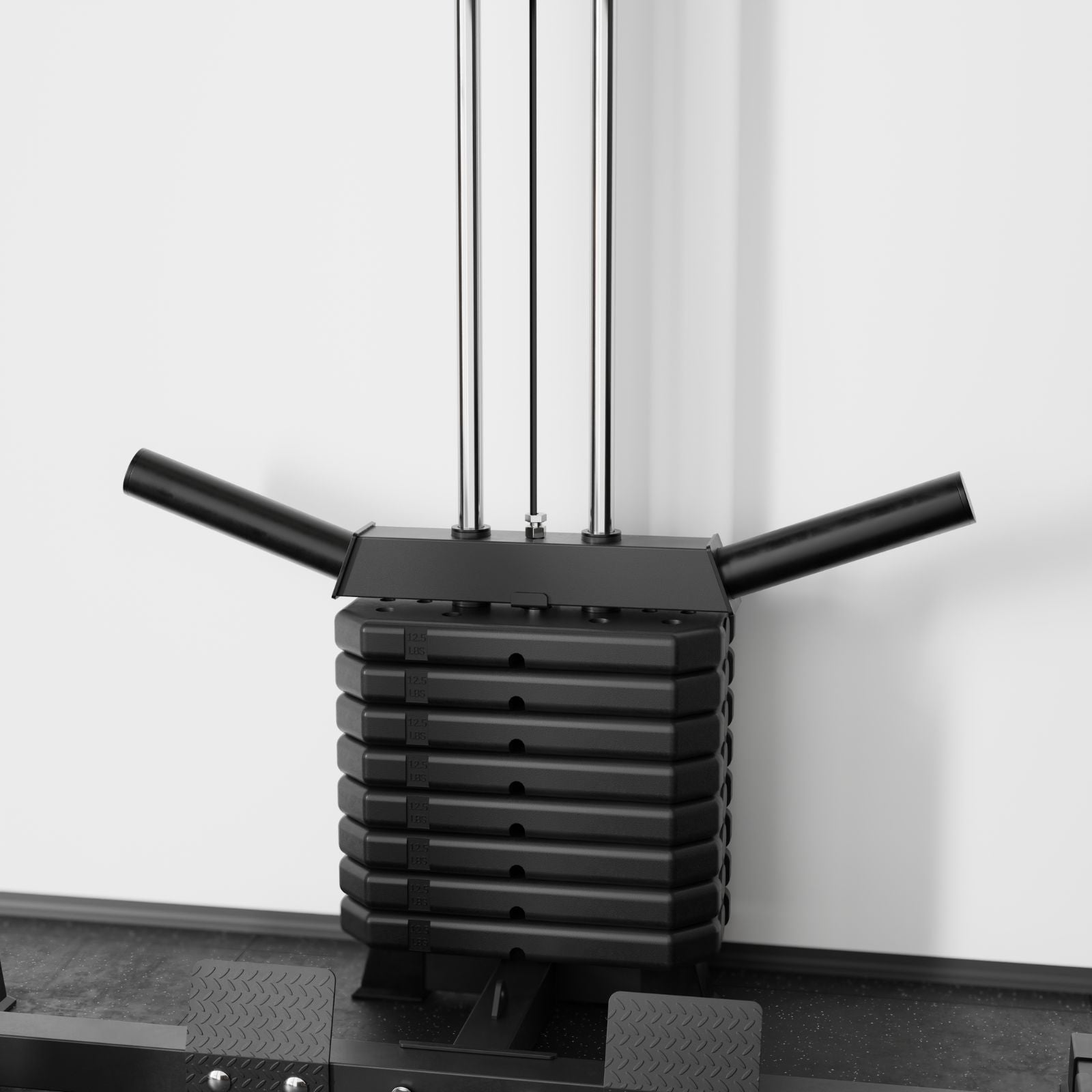 Rack de Potencia F4-Elite con Sistema Integrado de Polea Alta con Pila de Pesas