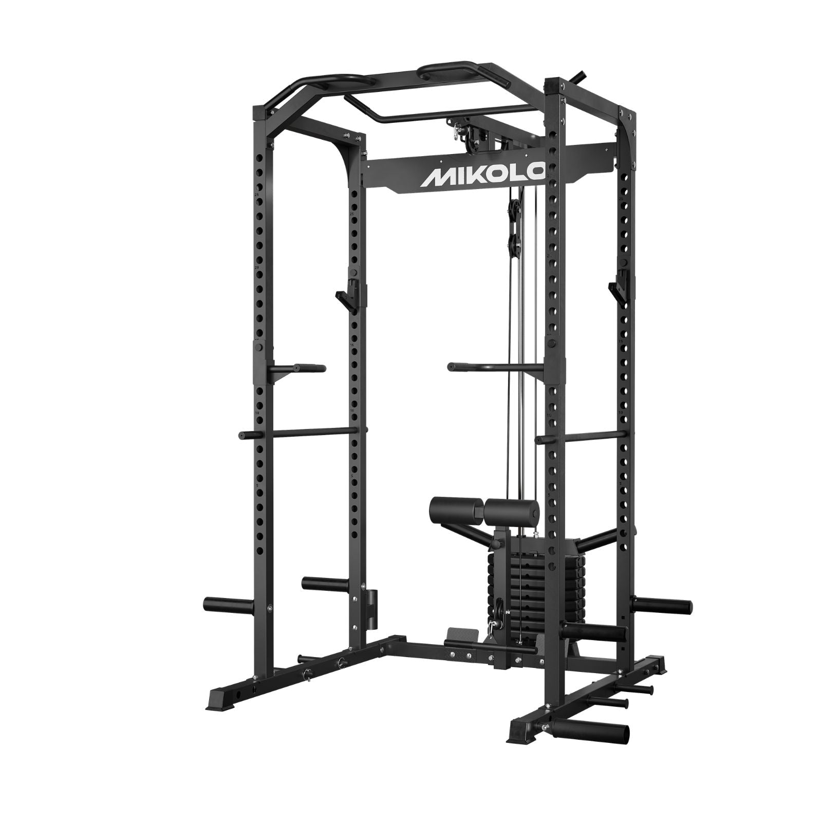 F4-Elite Power Rack with Integrated Weight Stack Lat Pull Down System