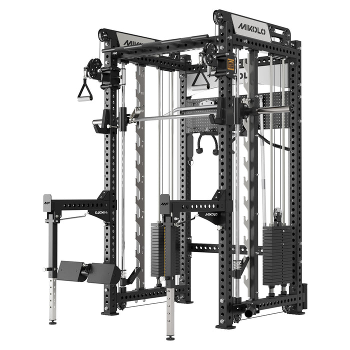 Smith Machine Types Multi Functional Smith Exercise Machine with Pulley System - MIKOLO
