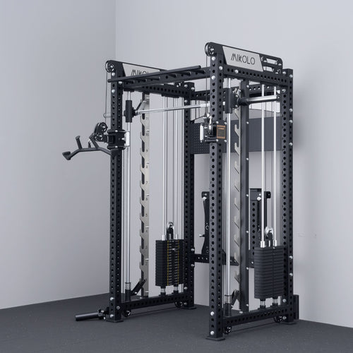 Smith Machine Fall Multi Functional Smith Exercise Machine with Pulley System - MIKOLO