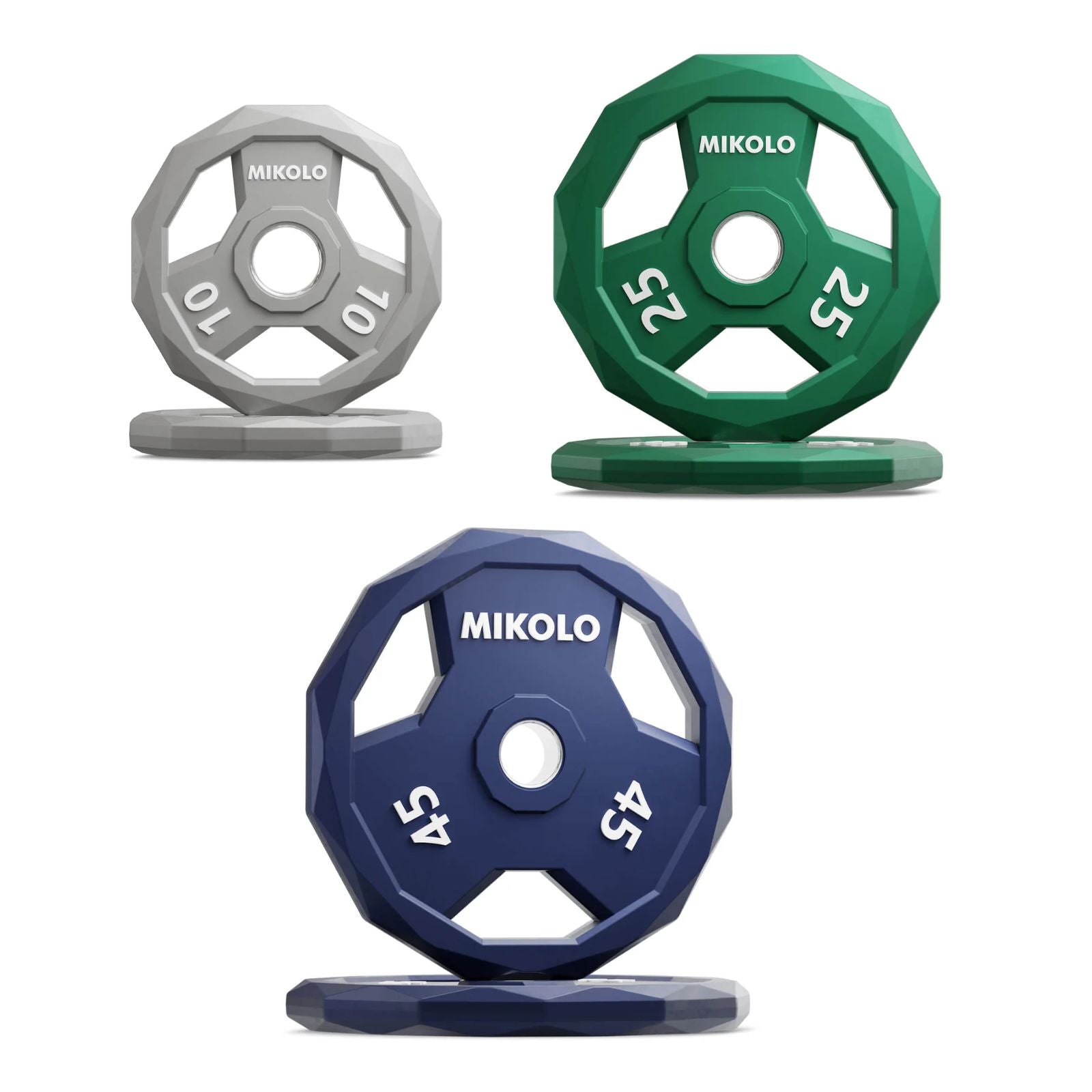 Rubber Coated Olympic Weight Plates Tri-Grip 2