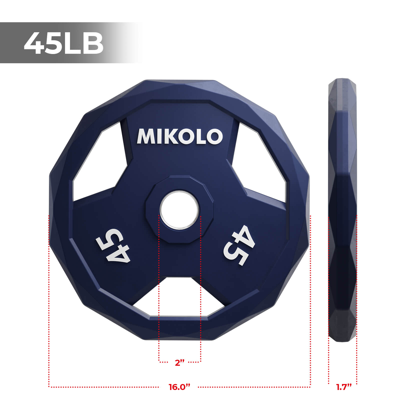 Ez-grip Color Rubber Coated Olympic Weight Plates