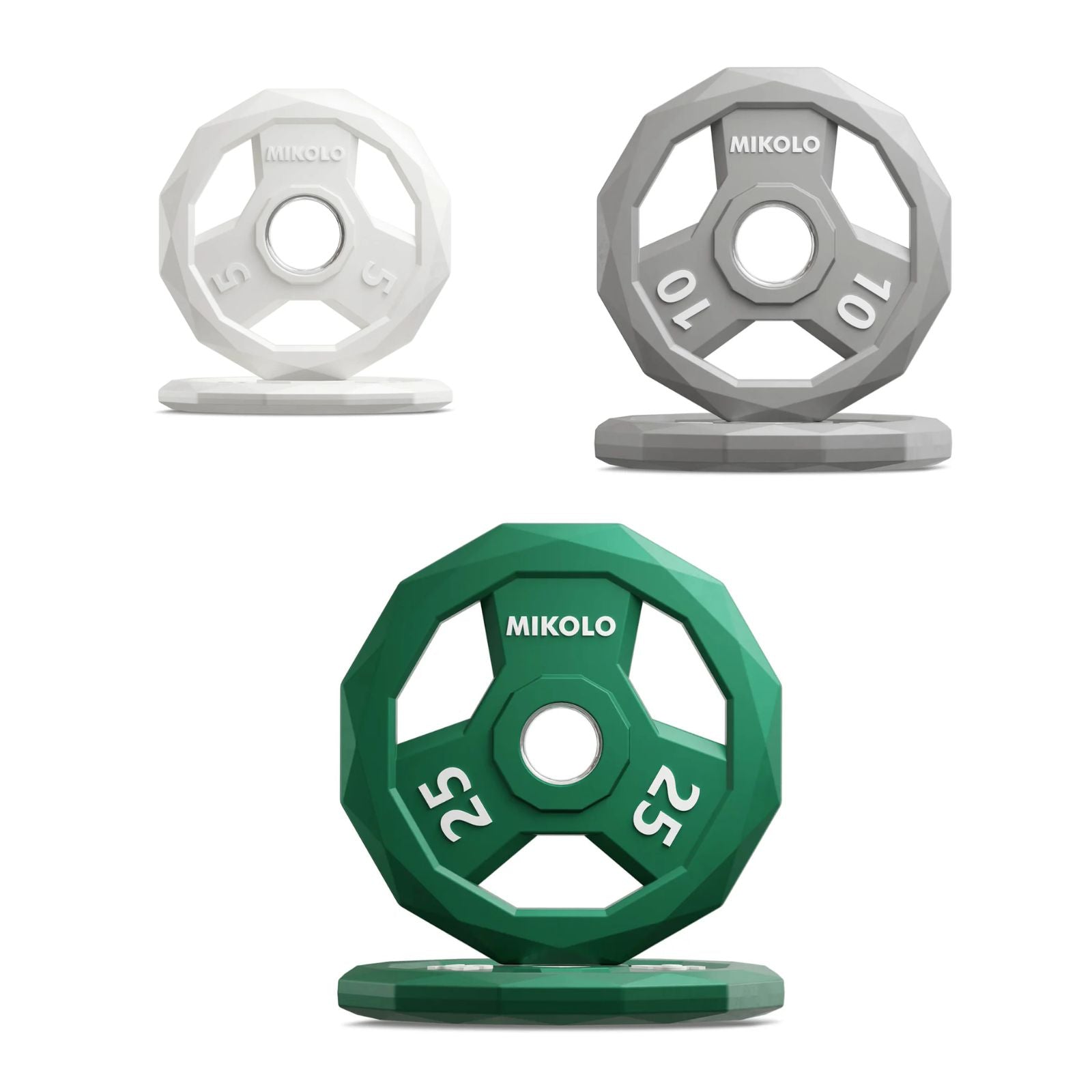 Rubber Coated Olympic Weight Plates Tri-Grip 2