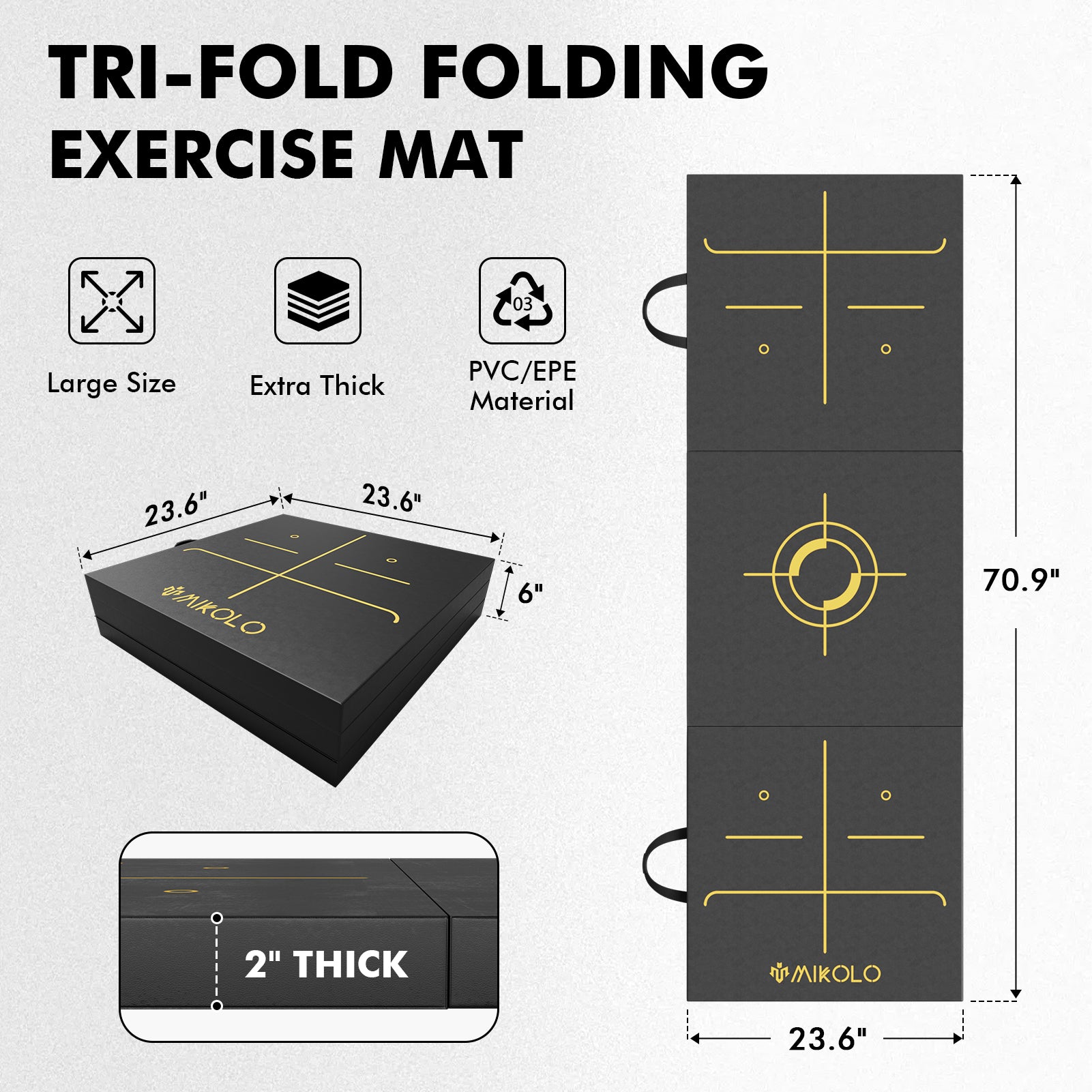 Tri-Fold Exercise Mat