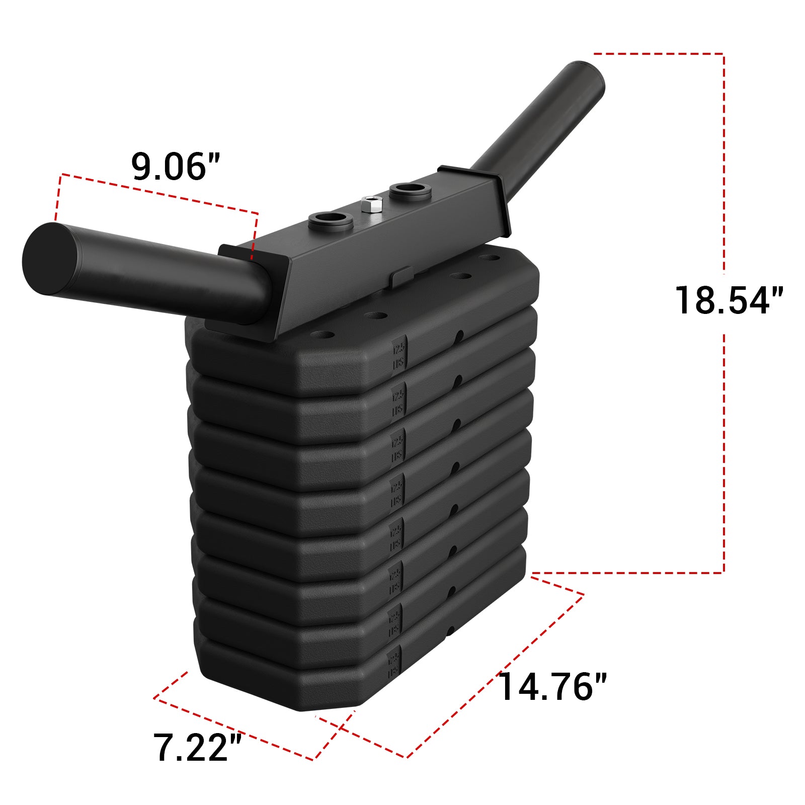 Rack de Potencia F4-Elite con Sistema Integrado de Polea Alta con Pila de Pesas
