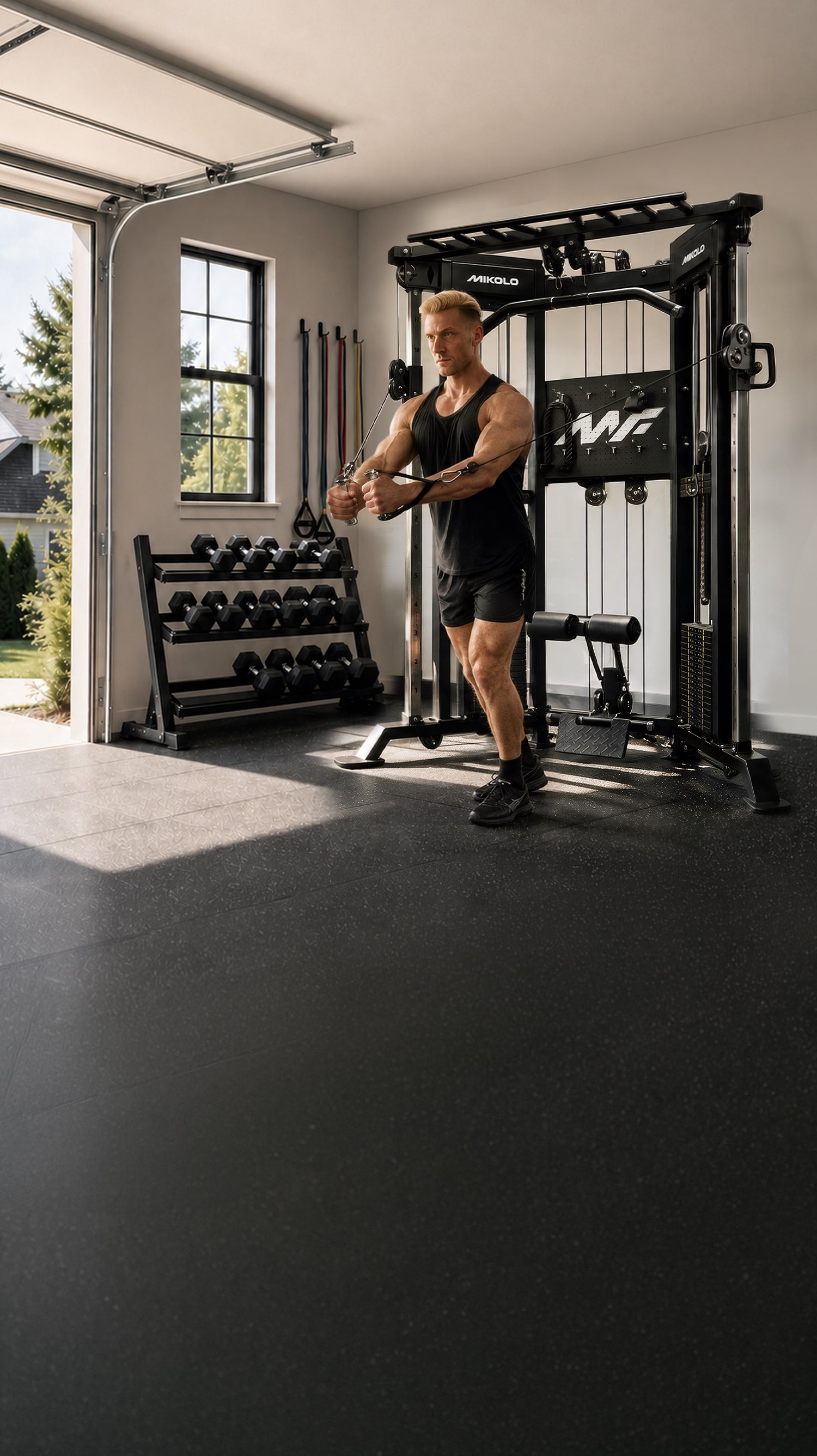 Explore Mikolo FALCON 2.0 Functional Trainer with Centralized Lat and Row System - Build Ideal Home Gyms with You