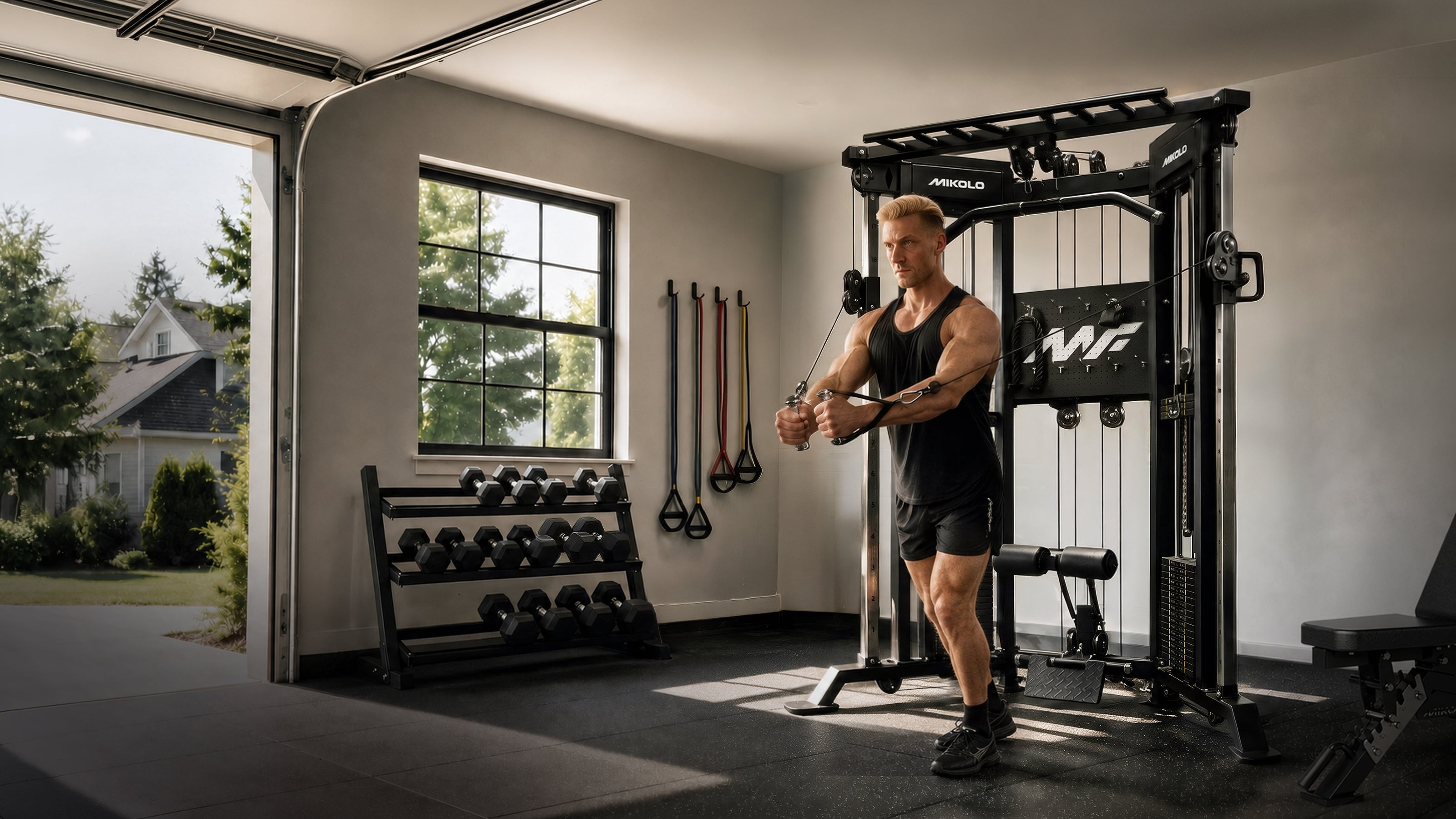 Explore Mikolo FALCON 2.0 Functional Trainer with Centralized Lat and Row System - Build Ideal Home Gyms with You