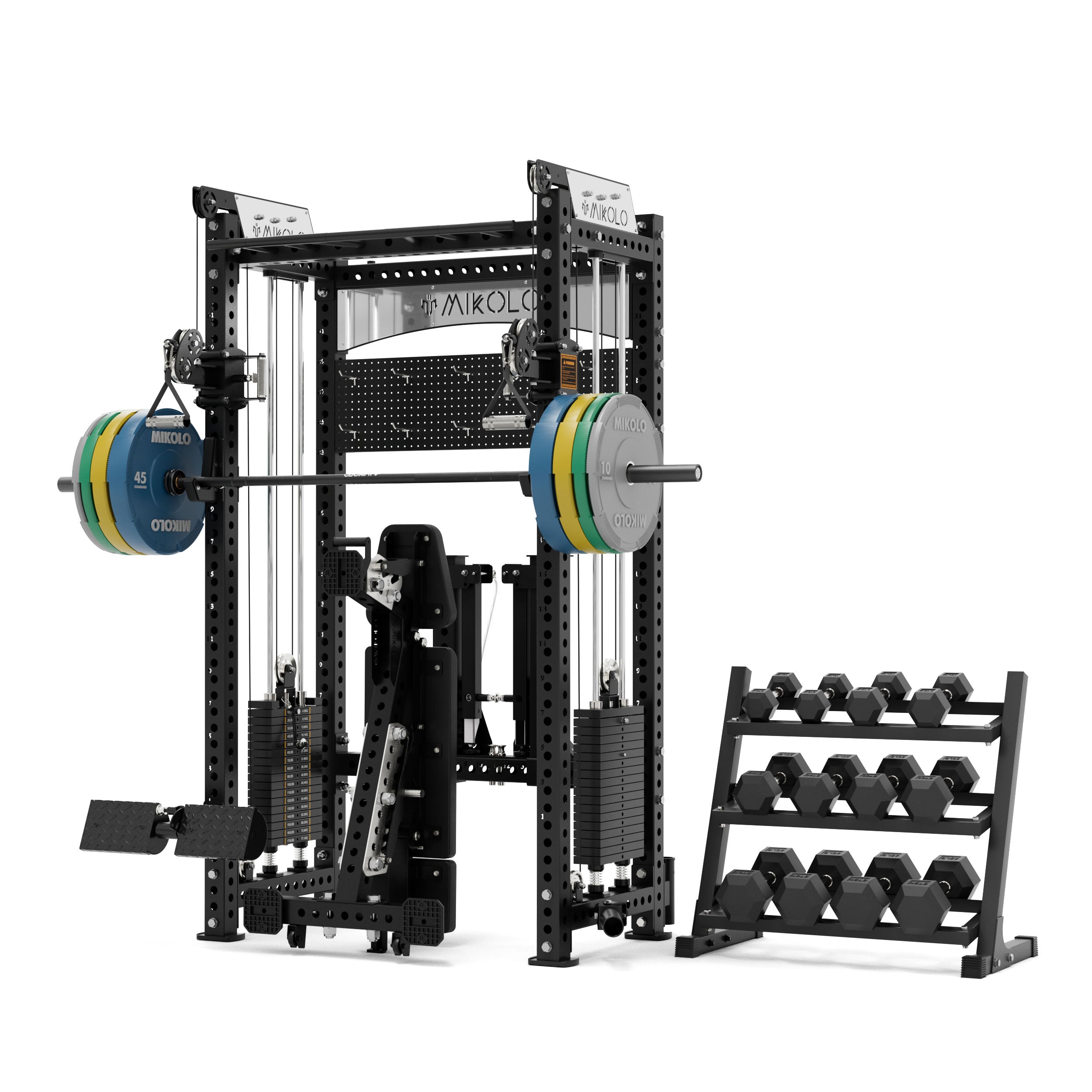ANUBIS™-2.0 Elite Half Rack Functional Trainer With Dual Weight Stacks