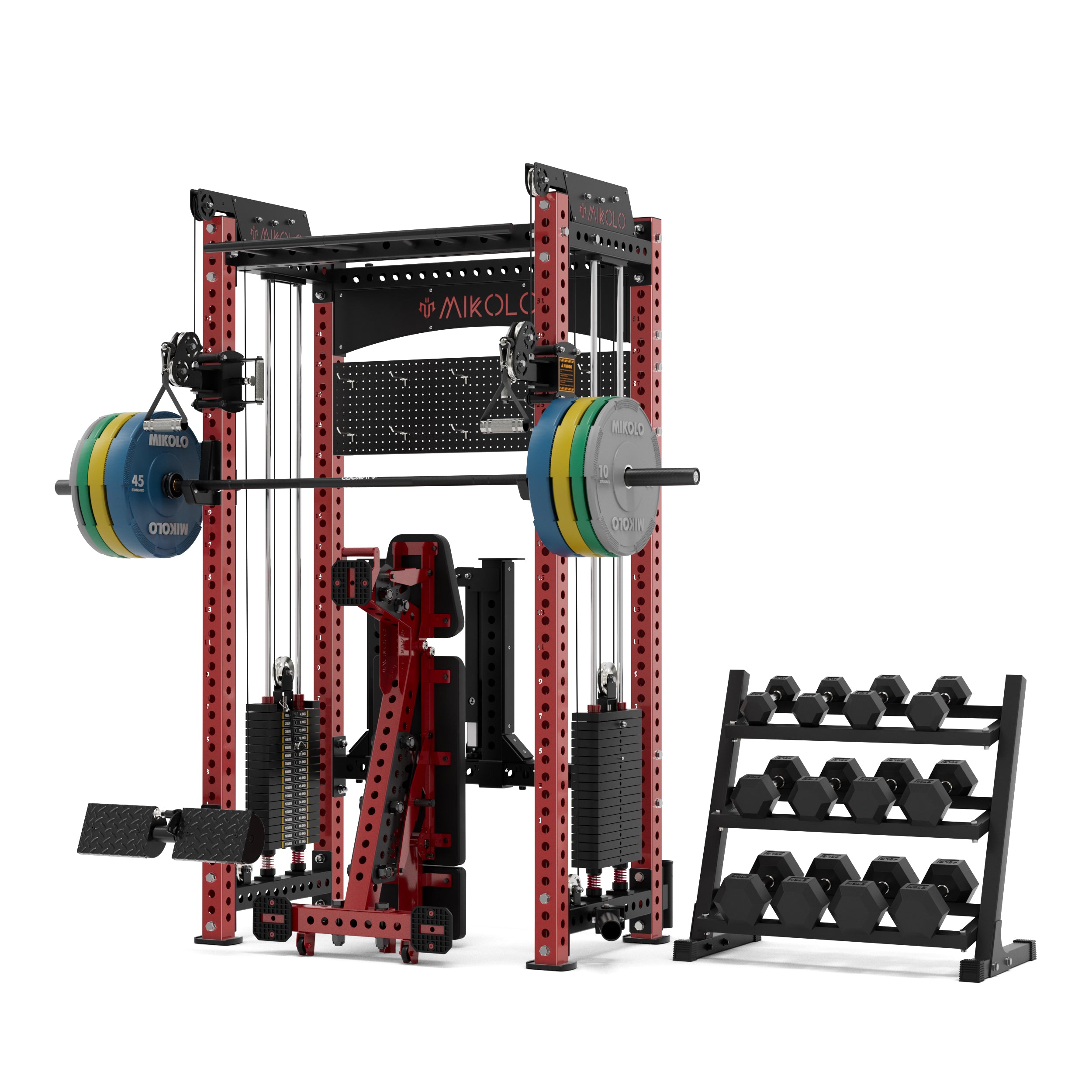 ANUBIS™-2.0 Elite Half Rack Functional Trainer With Dual Weight Stacks