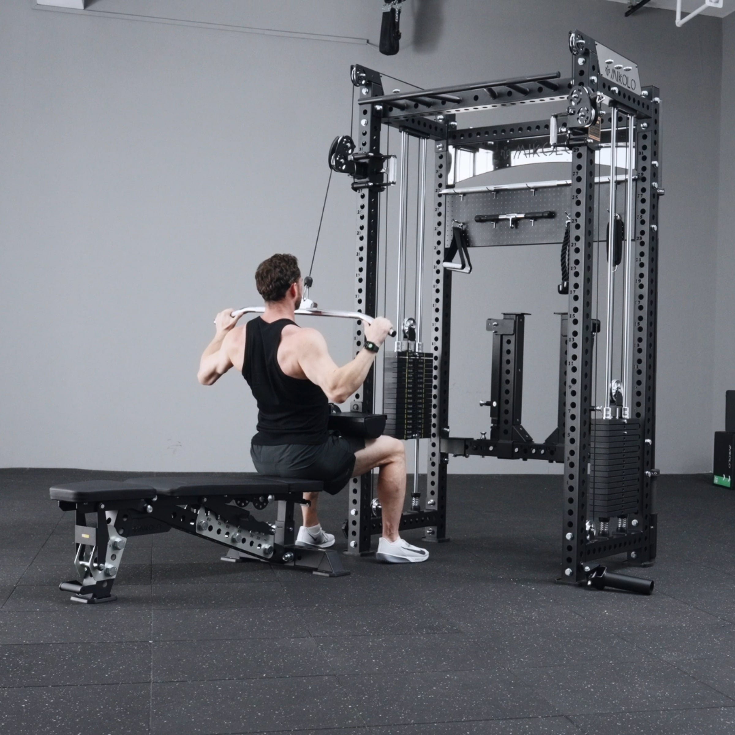 ANUBIS™-2.0 Elite Half Rack Functional Trainer With Dual Weight Stacks