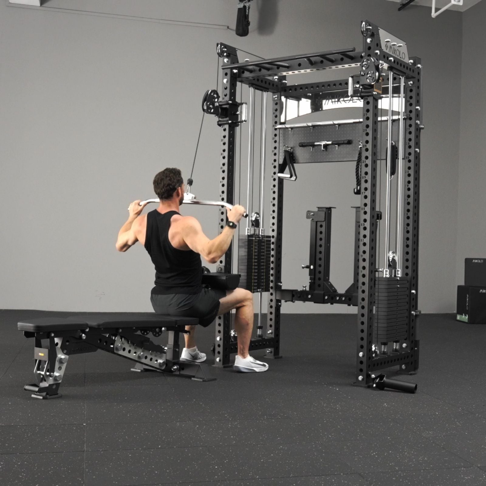 ANUBIS™-2.0 Elite Half Rack Functional Trainer With Dual Weight Stacks