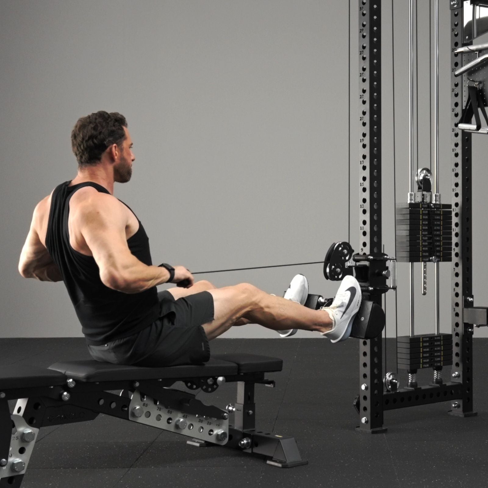 ANUBIS™-2.0 Elite Half Rack Functional Trainer With Dual Weight Stacks