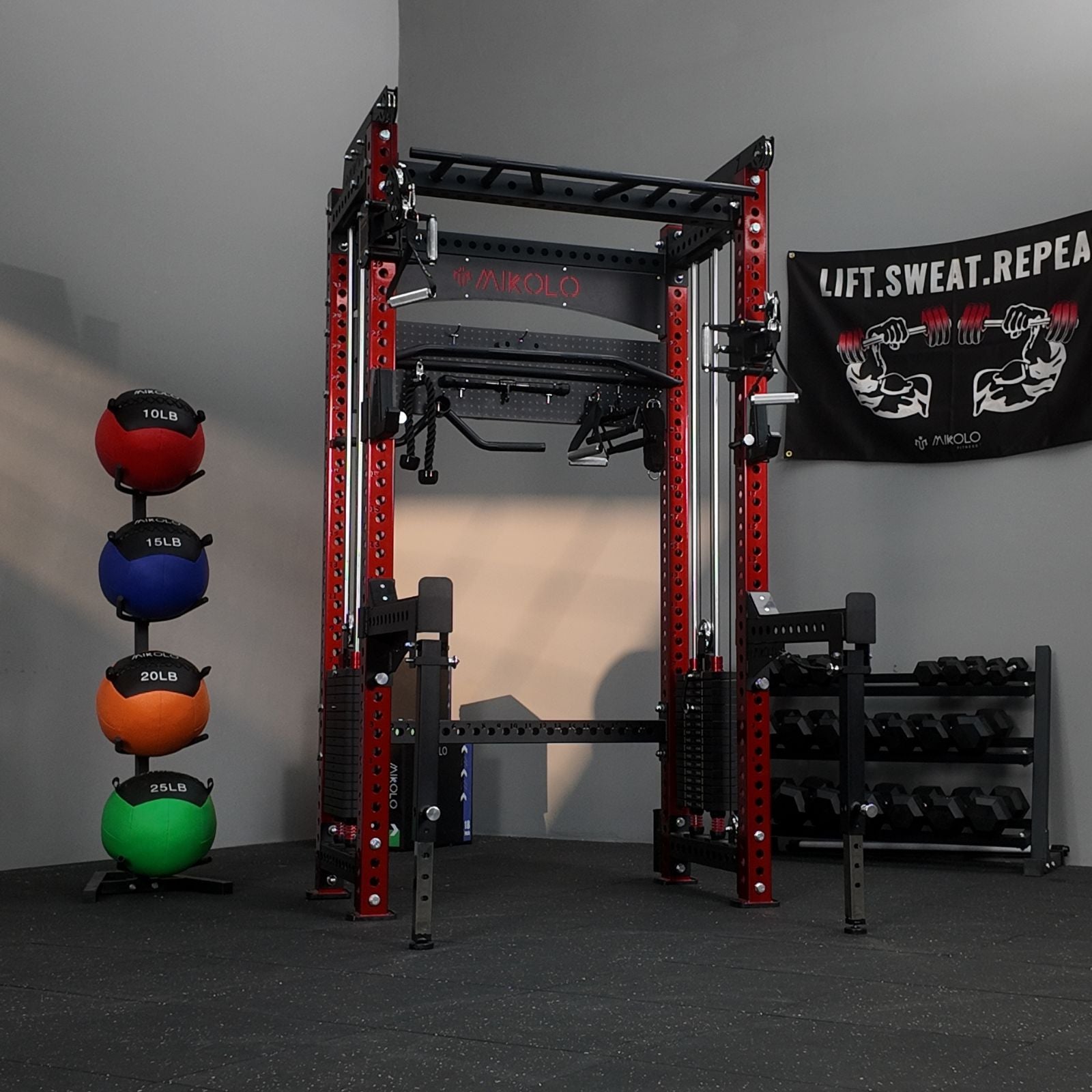 ANUBIS™-2.0 Elite Half Rack Functional Trainer With Dual Weight Stacks