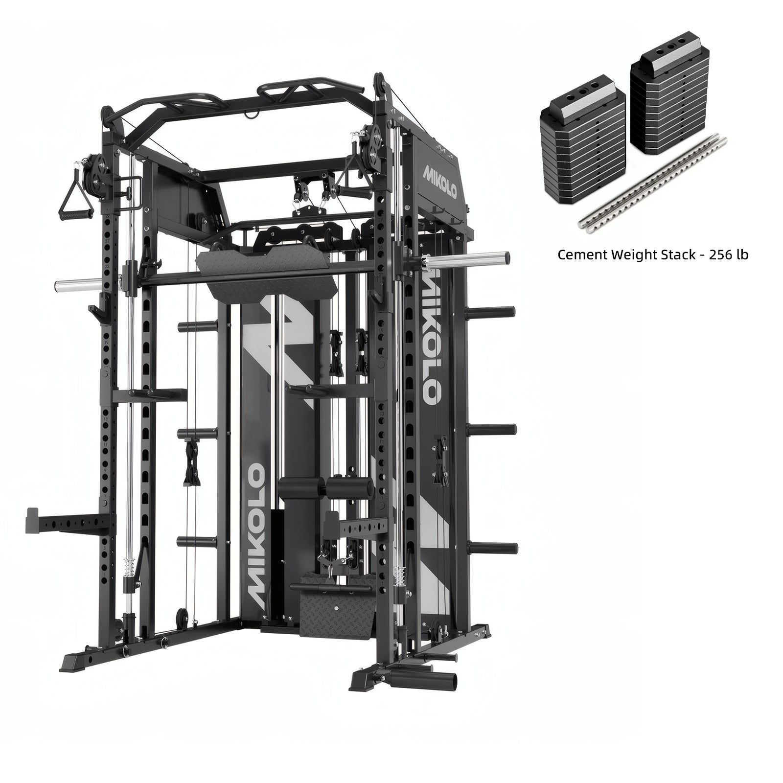 HORUS™ Máquina Smith y Entrenador Funcional con Doble Pila de Pesas