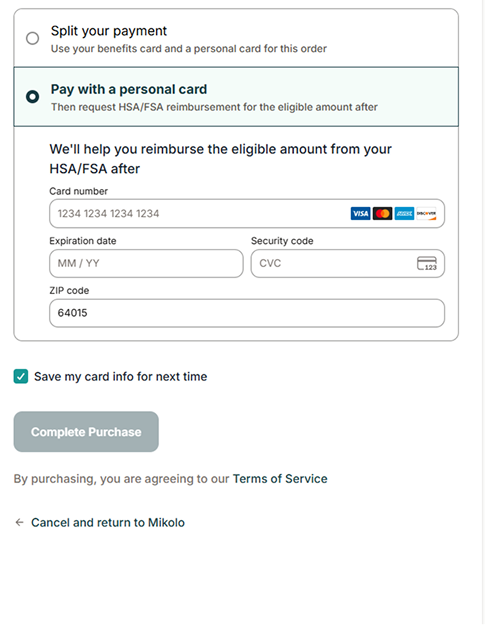 Pay with Your HSA/FSA Funds