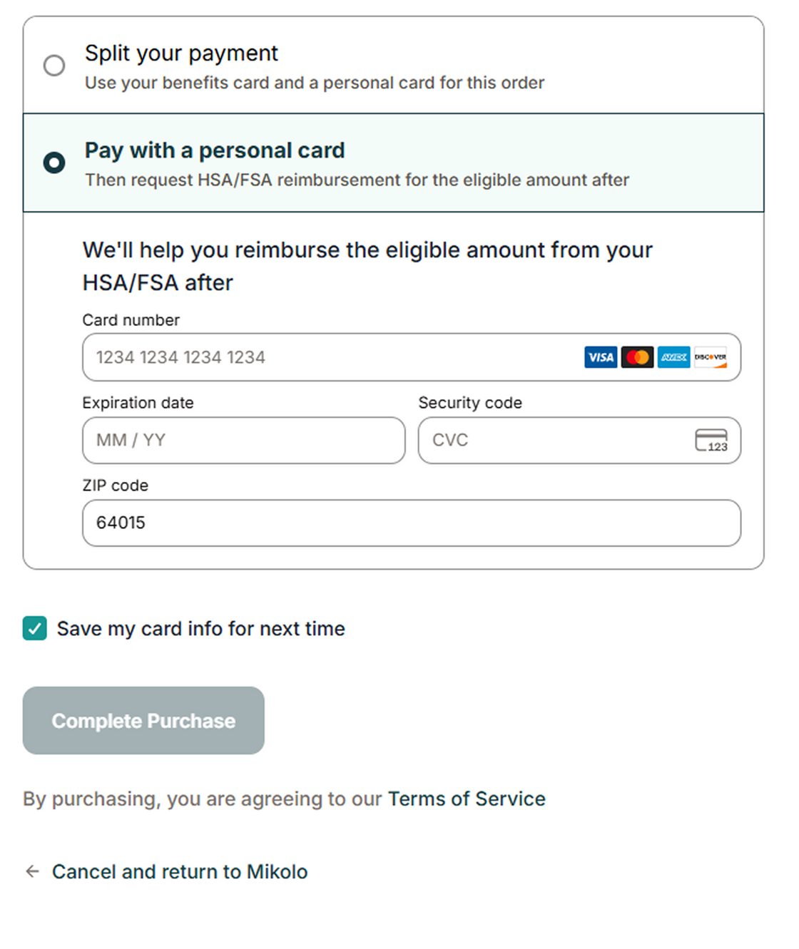 Pay with Your HSA/FSA Funds