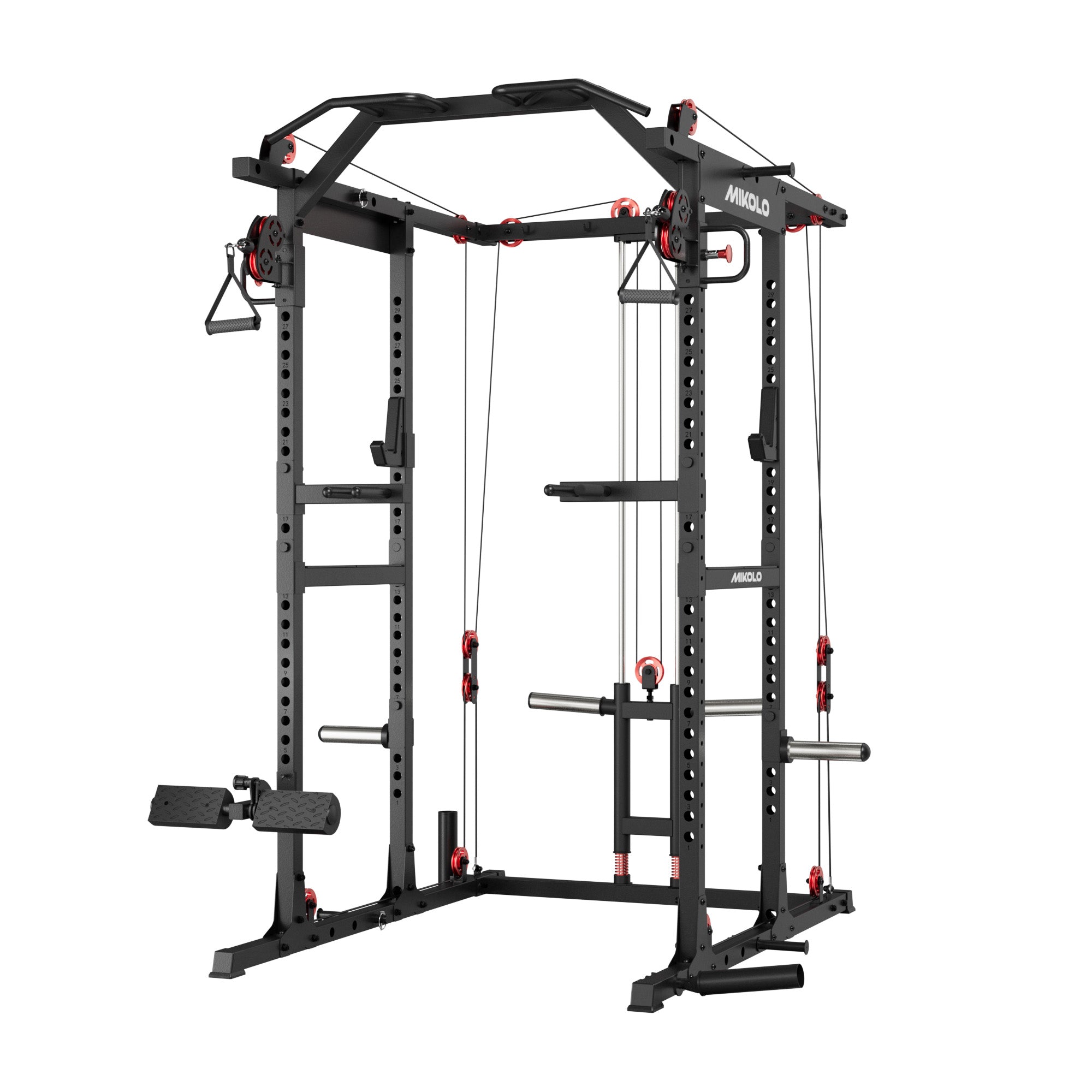 mikolo-k6-2.0-power-rack-function-trainer-black