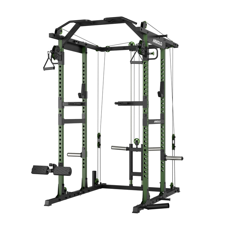 K6-2.0 Ultra All-in-One Power Rack Functional Trainer (UPGRADED) — Army Green