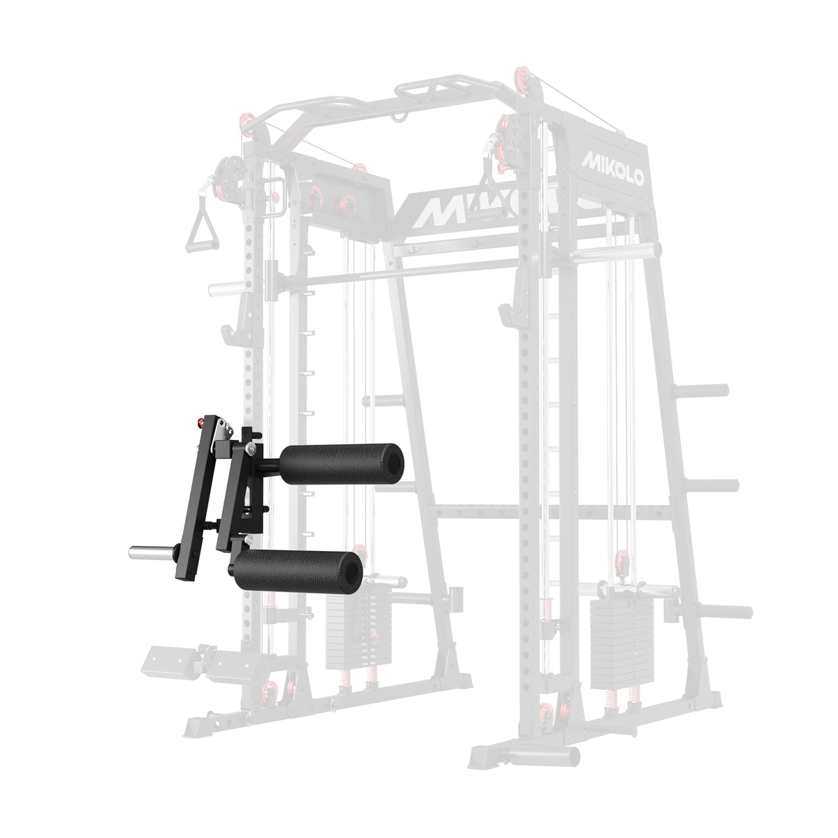 Rack Mounted Leg Extension and Curl Plate-Loaded - MIKOLO