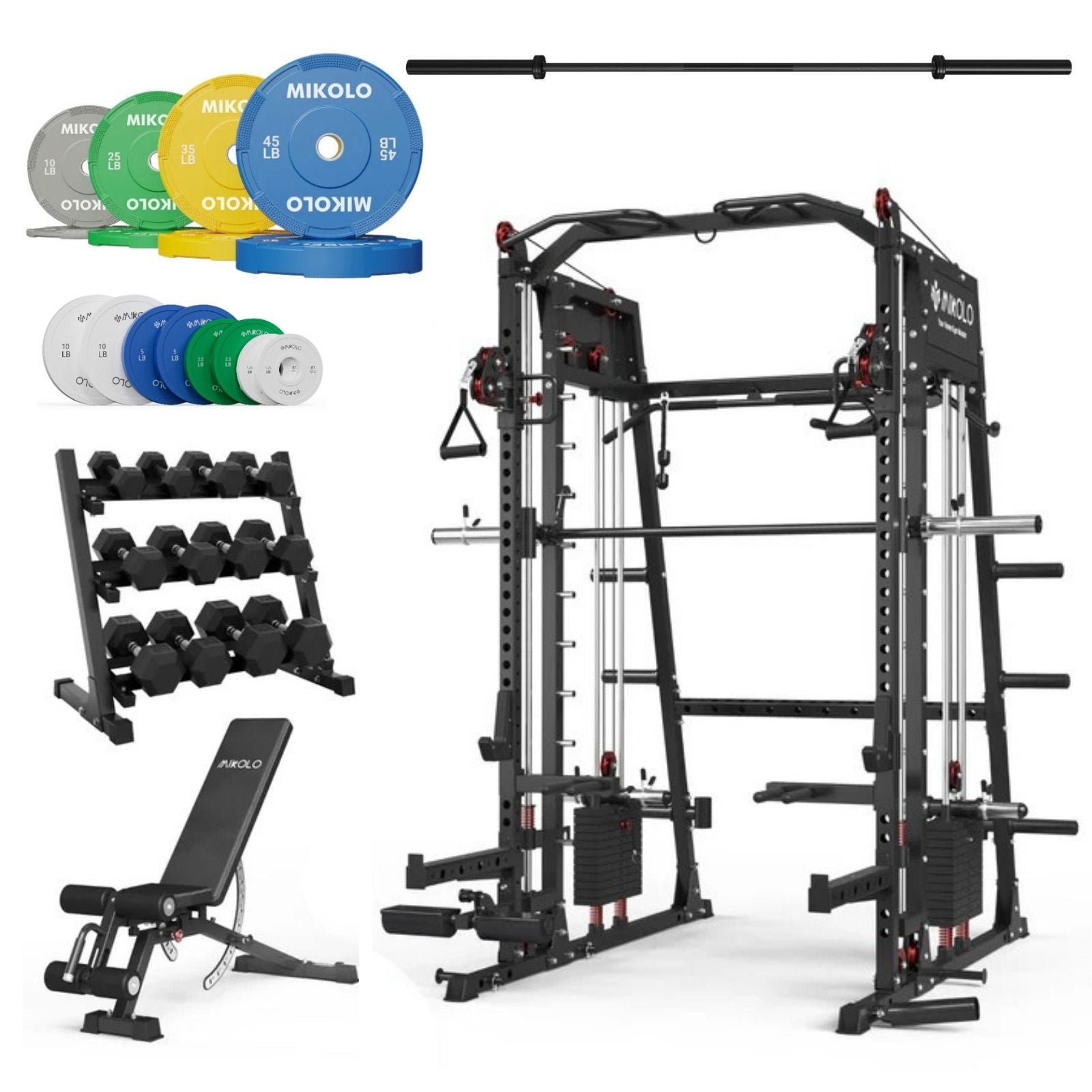 M4-2.0 Elite All-In-One Smith Machine Functional Trainer with Dual Weight Stacks (UPGRADED)
