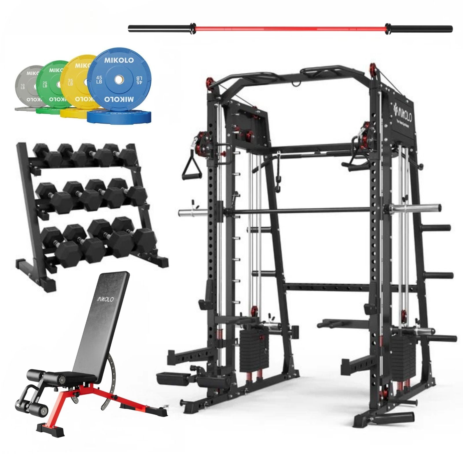 M4-2.0 Elite All-In-One Smith Machine Functional Trainer with Dual Weight Stacks (UPGRADED)