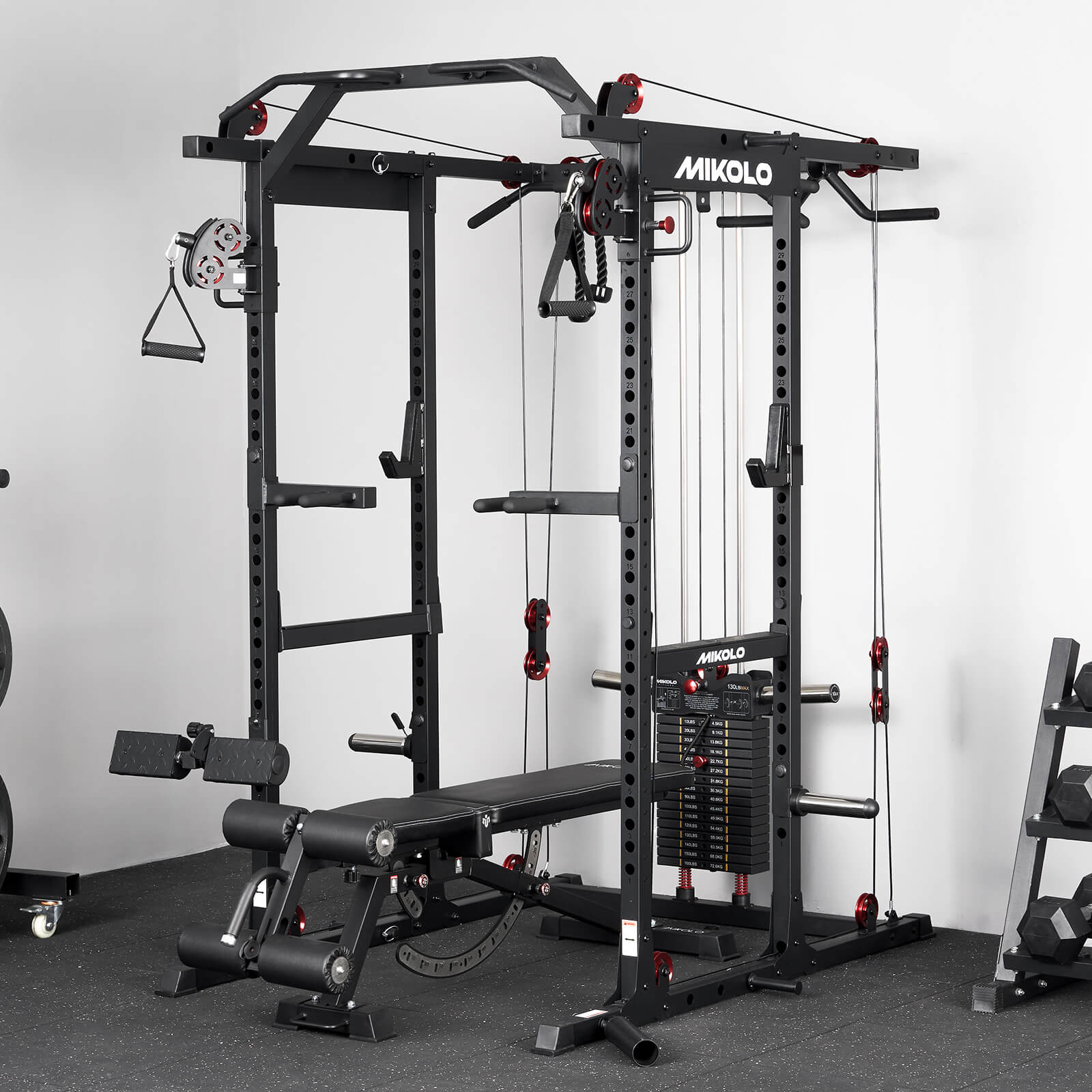 K6-2.0 Ultra All-in-One Power Rack Functional Trainer - MIKOLO