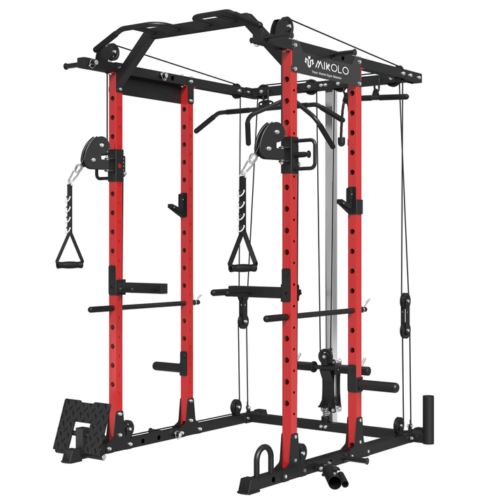 Mikolo Smith Machine Home Gym, Multi-Functional Squat Rack with